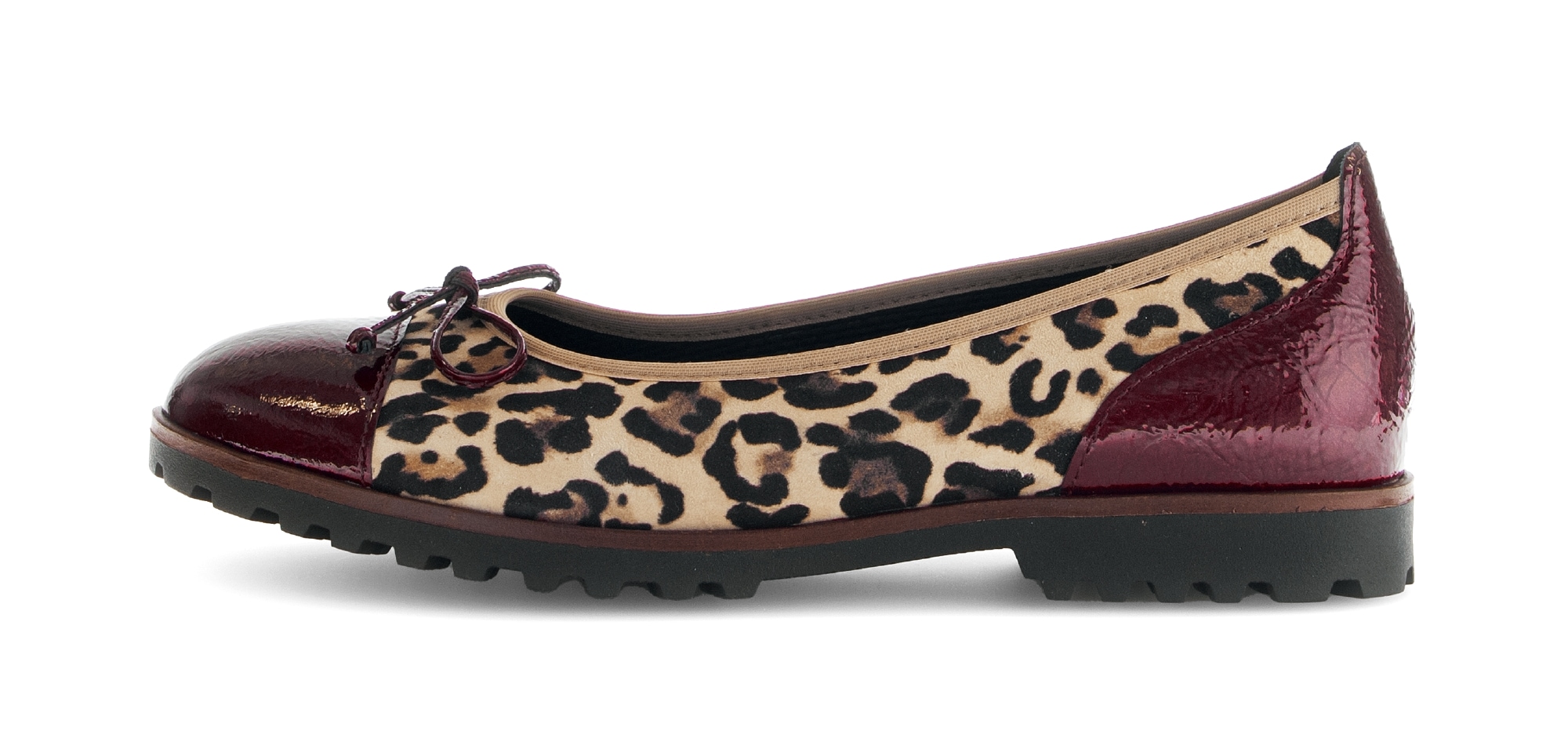 Gabor Ballerina  , Blockabsatz, Businessschuh, Schlupfschuh im angesagten Leo-Look