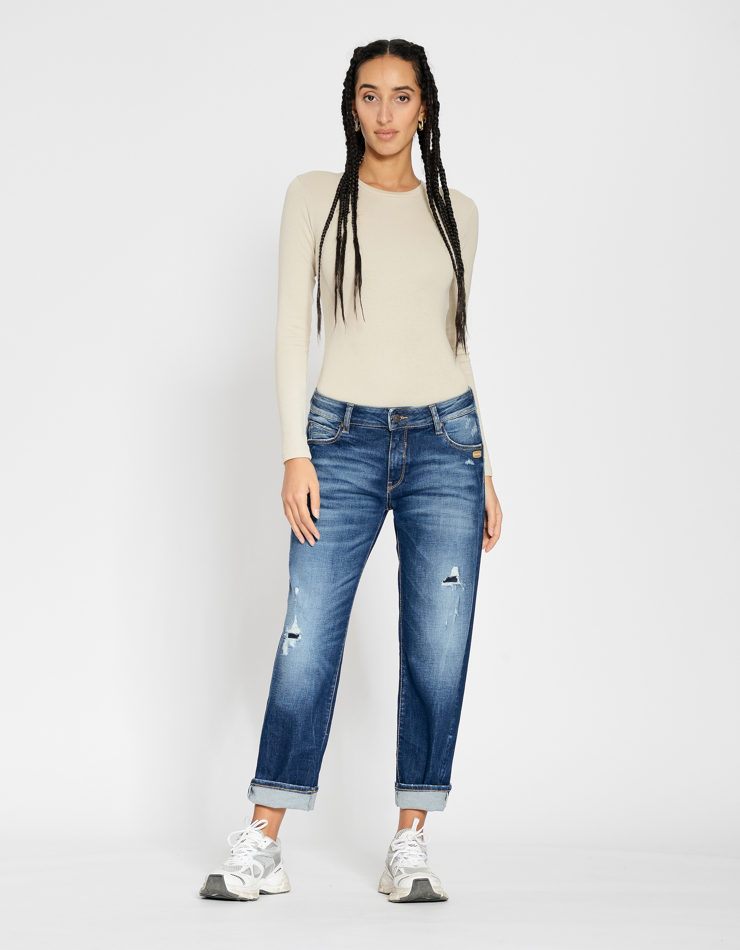 GANG Boyfriend-Jeans »94NADIA«, 5-Pocket Style mit Reißverschluss und Knopf