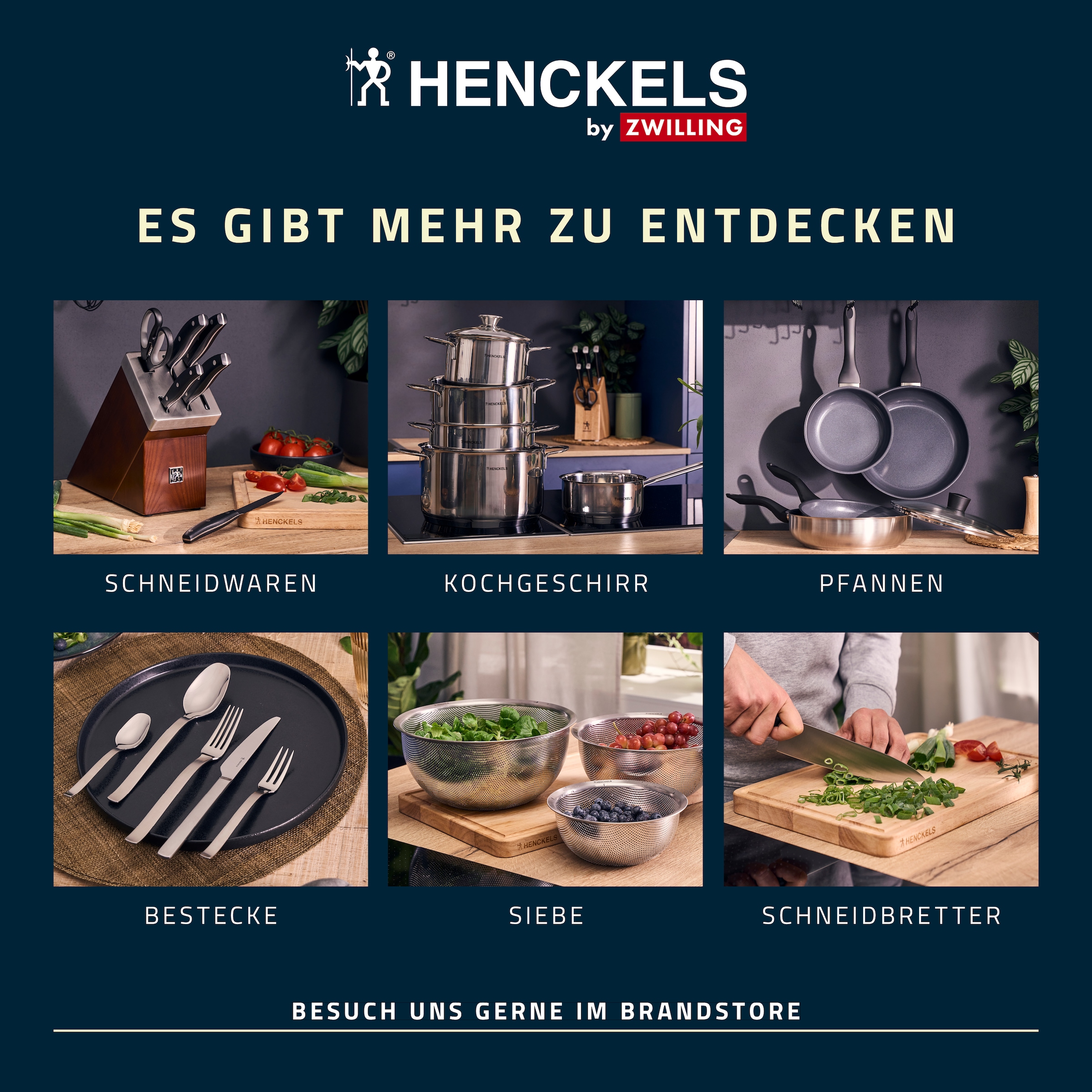 HENCKELS by ZWILLING Messer-Set »Kitchen Elements« Rostfreier Klingenstahl, Ergonomische Griffe