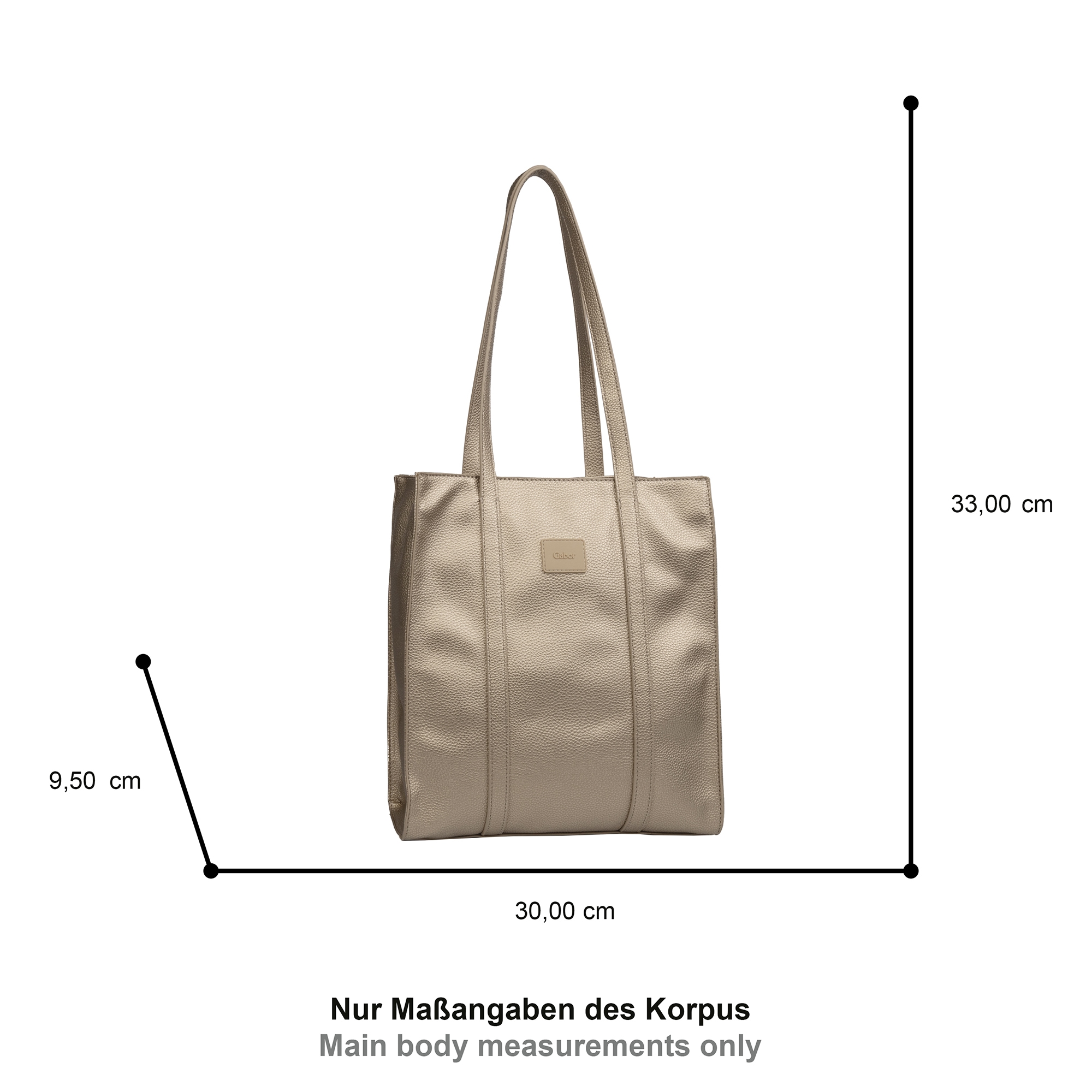 Gabor Shopper »Elfie«, aus fein genarbtem, glattem Kunstleder und mit einem Logo Rubber Patch