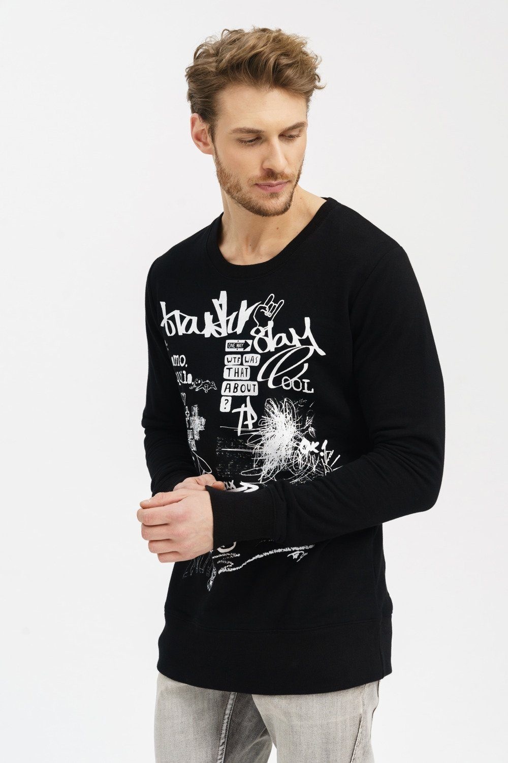 trueprodigy Sweatshirt »Bronn«, mit modischem Front und Rückenprint