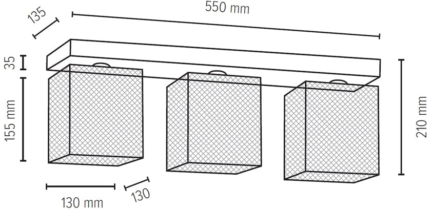 SPOT Light Deckenleuchte »GITTAN«, 3 flammig, Leuchtmittel E27 | ohne Leuchtmittel, Echtes Beton, Naturprodukt - Handgemacht, Loft style