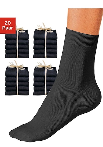 Socken, (20 Paar), in der Großpackung