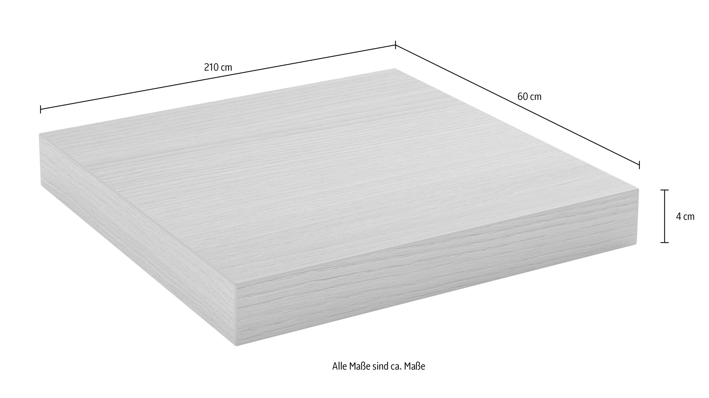 IMPULS KÜCHEN Arbeitsplatte »4 cm stark« in vielen Breiten, passend zu allen Serien, von vier Seiten ummantelt
