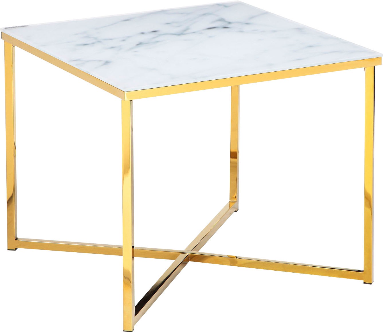 SalesFever Beistelltisch, Elegante Tischplatte in edler Marmoroptik