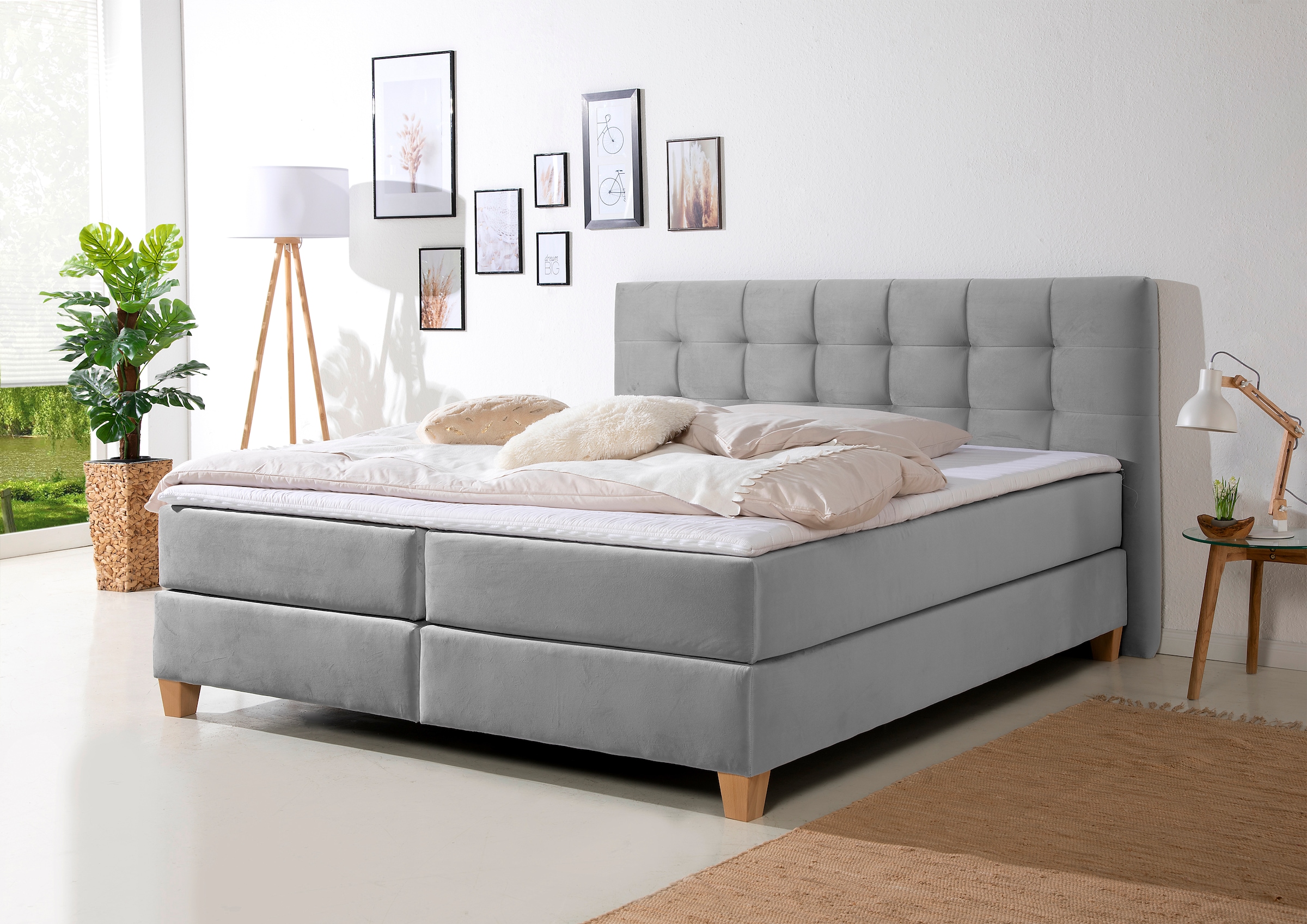 Home affaire Boxspringbett »Moulay«, inkl. Topper, in 3 Härtegraden, TFK auch in Härtegrad 4