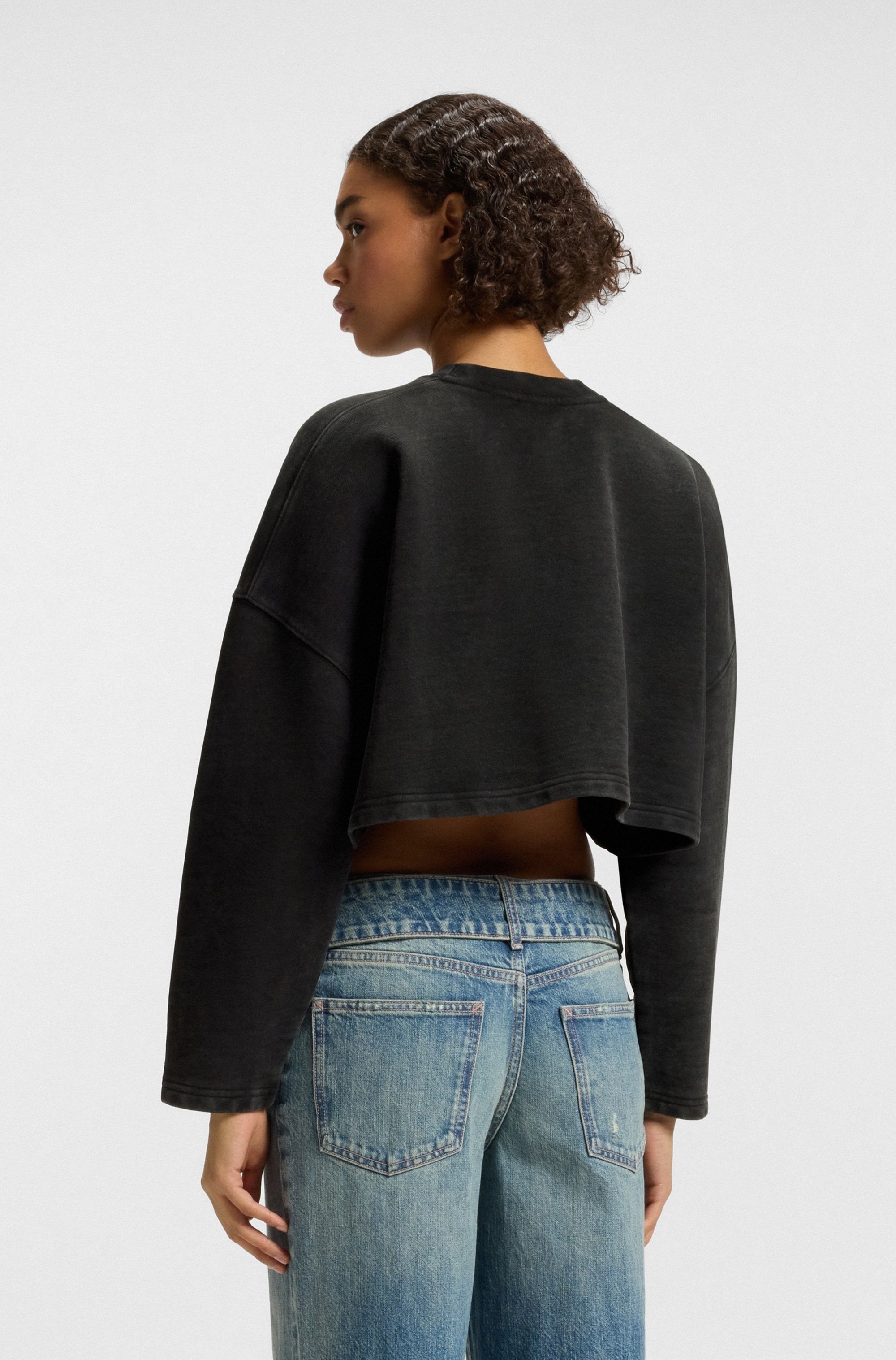 HUGO Blue Sweatshirt »Derissa«, in Cropped-Länge