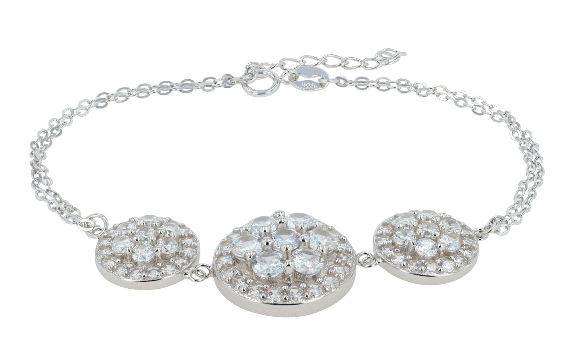 Adelia´s Armband »Damen Armband aus 925 Silber mit Zirkonia 17+3 cm«