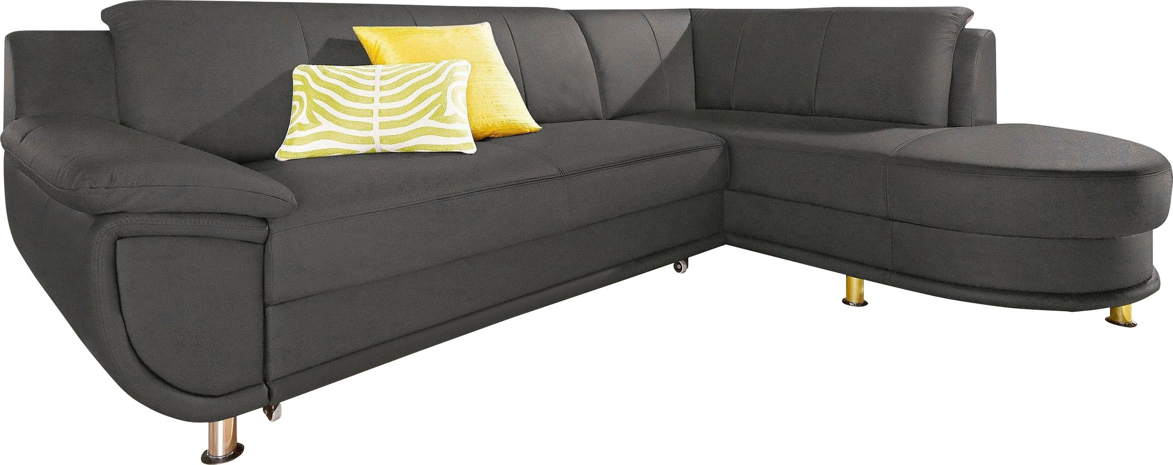 TRENDMANUFAKTUR Ecksofa »Rondo, zeitlos und elegant, bequem, L-Form« wahlweise mit Federkern, wahlweise mit Bettfunktion