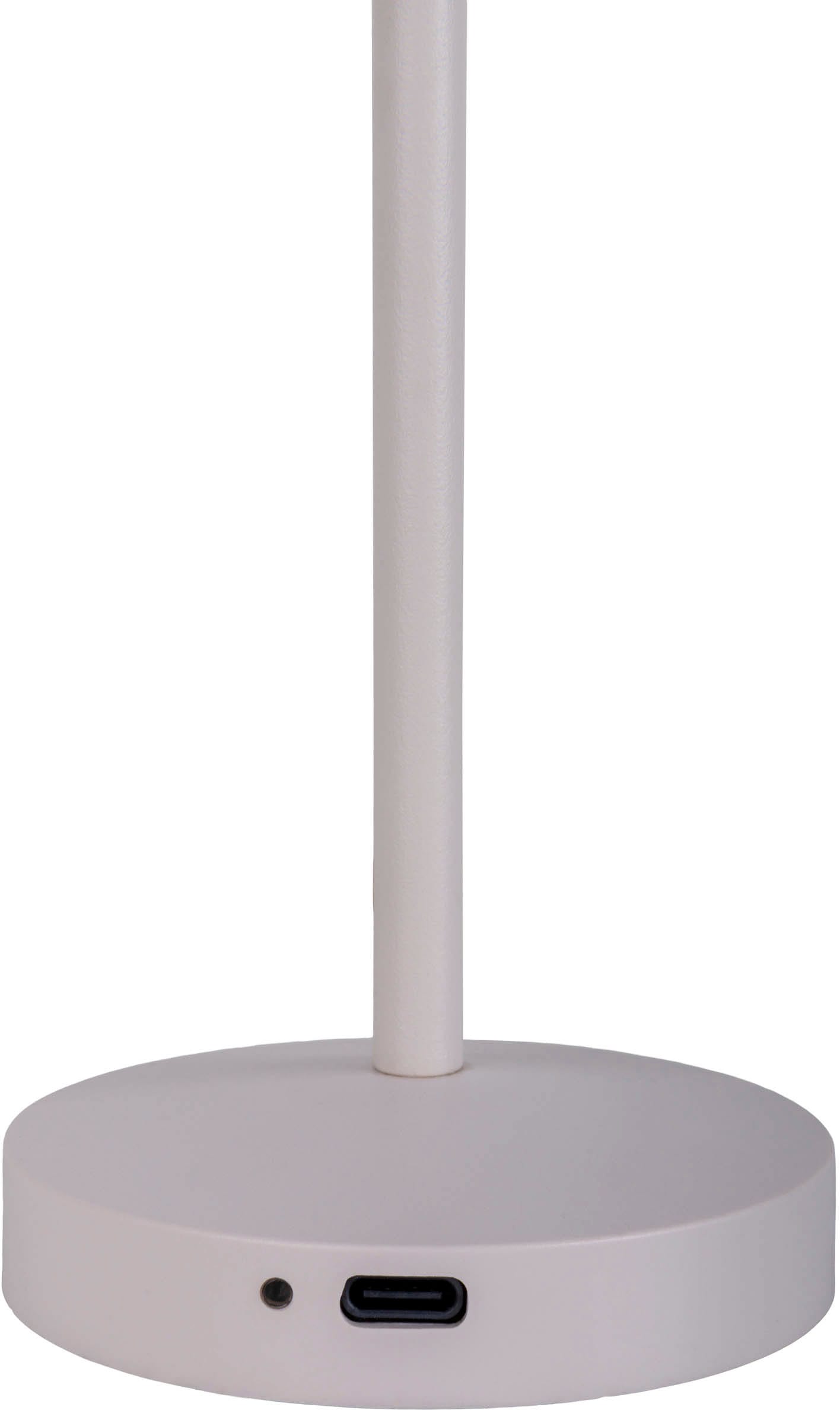 näve LED Tischleuchte »Gomba 18,5 cm« LED-Modul 2 Stk. Warmweiß 2er Set, aufladbar, USB Kabel, Memoryfunktion, stufenlos dimmbar