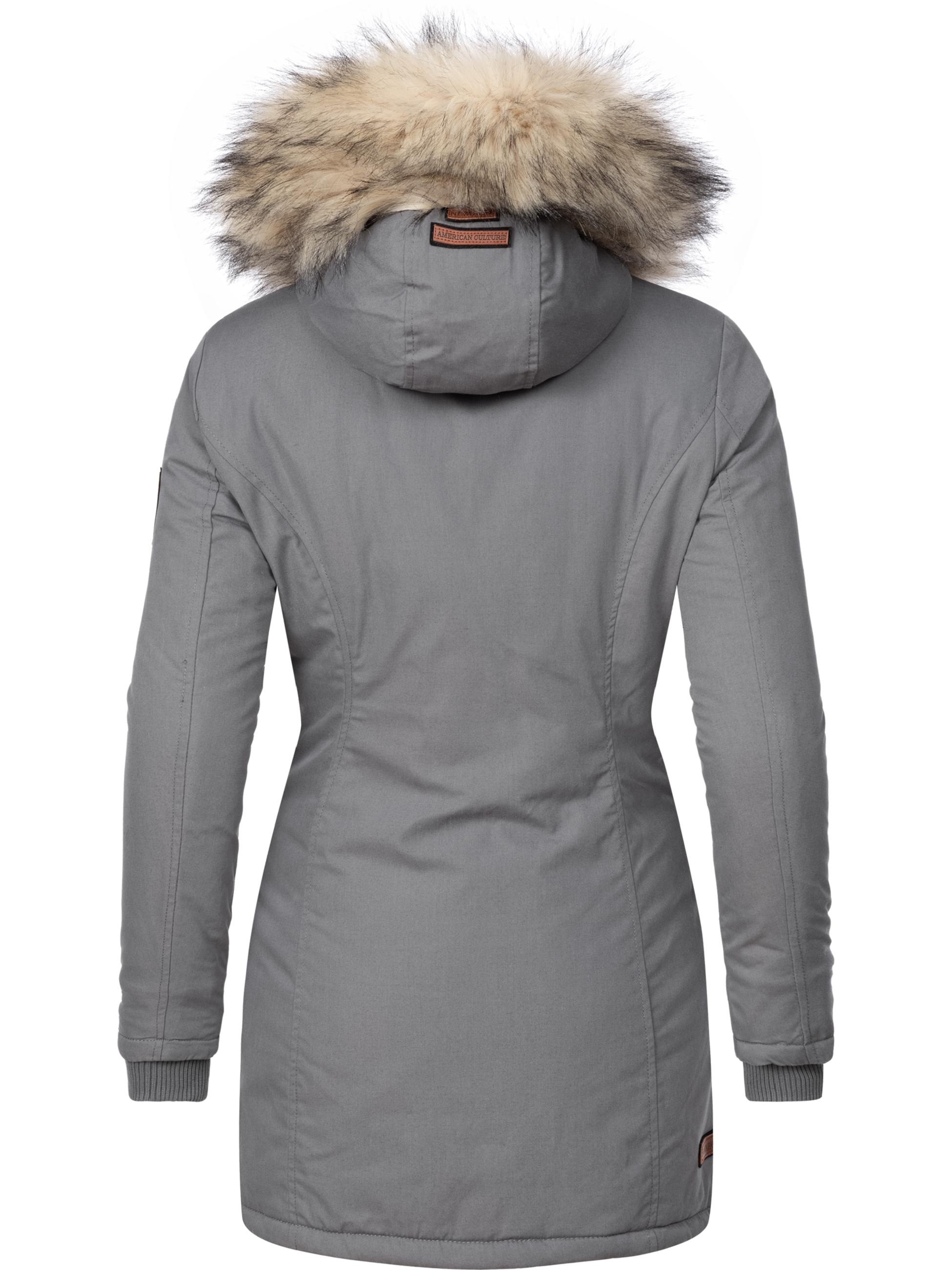 Navahoo Wintermantel »Wintermantel Cristal«, stylischer Damen Winterparka mit Kunstfell-Kapuze