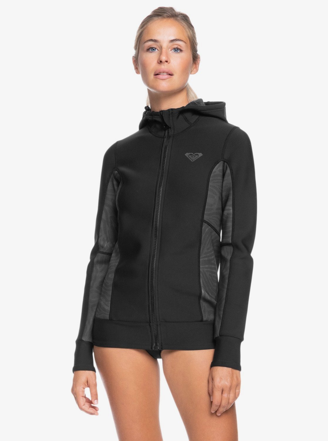 Roxy Neoprenjacke »1mm Syncro« mit Kapuze in schwarz, Größe M (168-175cm)/54-63kg