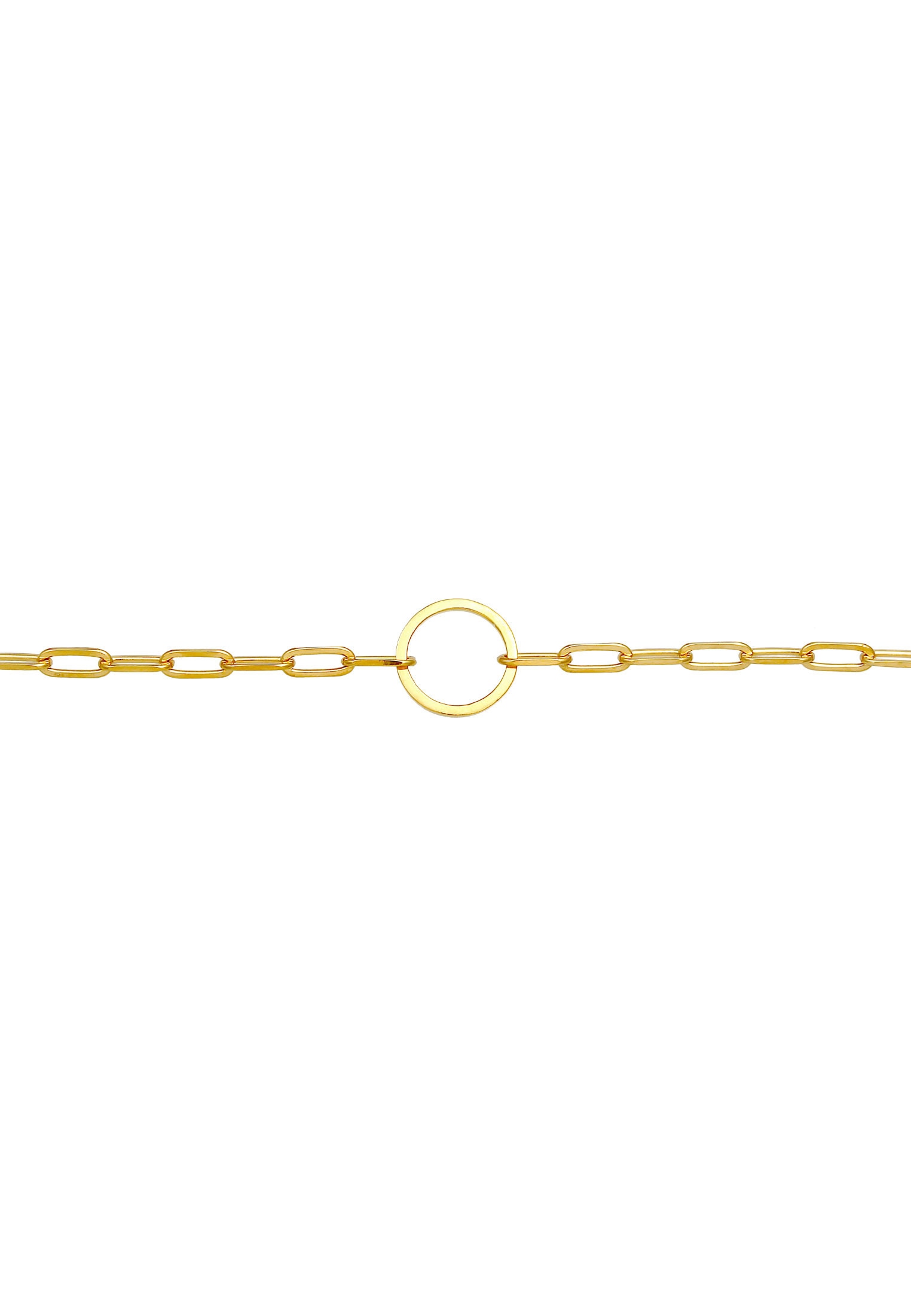 Elli Premium Choker »Halskette Gliederkette länglich Kreis Trend Geo 925 Silber«