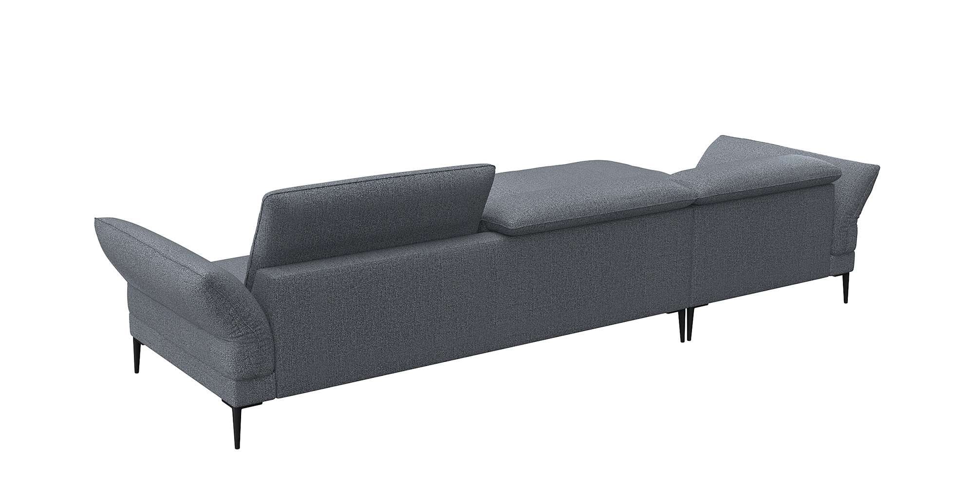 FLEXLUX Ecksofa »Salino, Funktionssofa mit Recamiere, Relaxsofa, Ecksofa«, Sofa mit Arm- und Kopfteil-Verstellungen, Kaltschaum & Stahl-Wellen