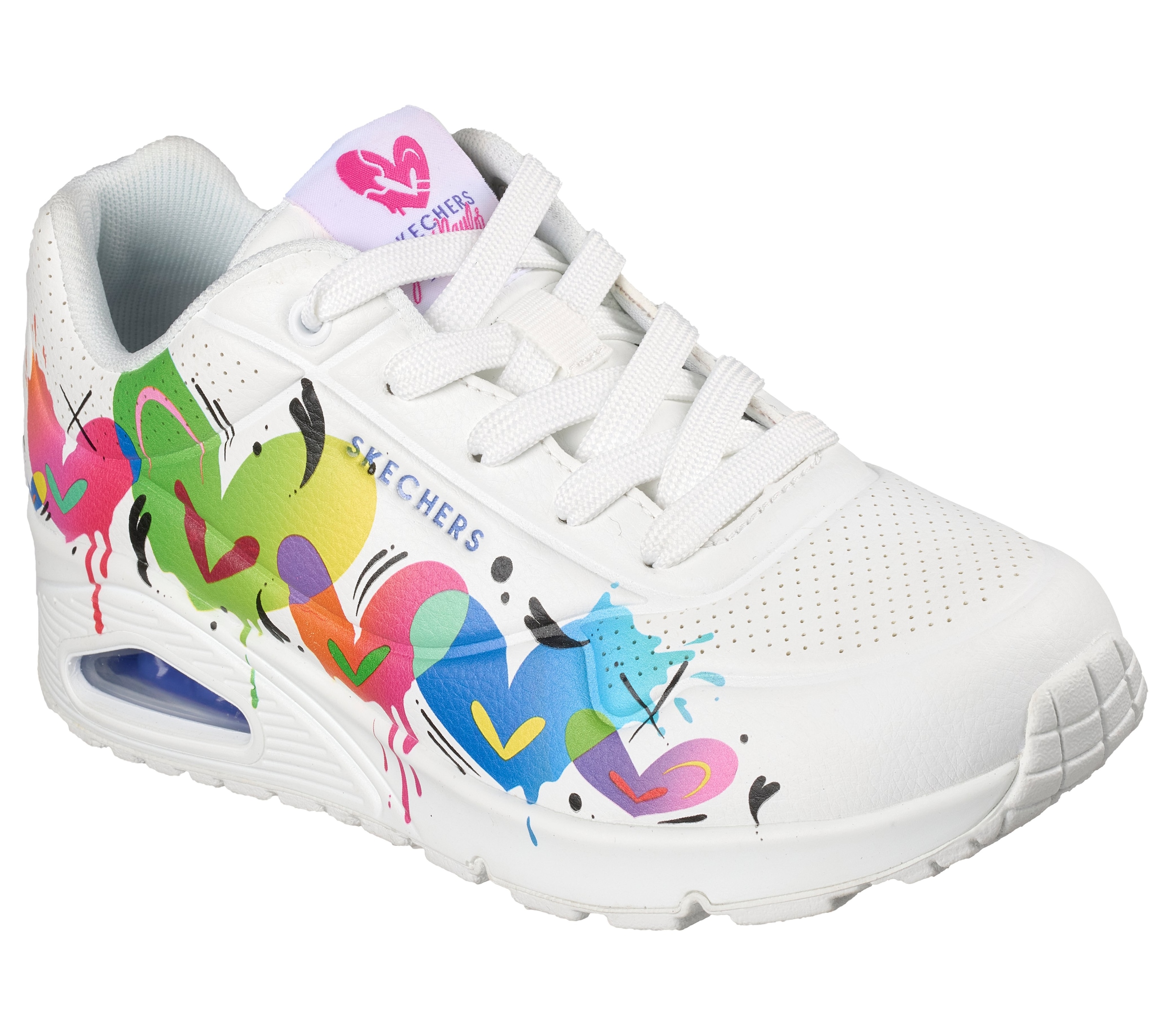 Skechers Sneaker »UNO-JASON NAYLOR«  Halbschuh, Schnürschuh mit buntem Herzchen-Print