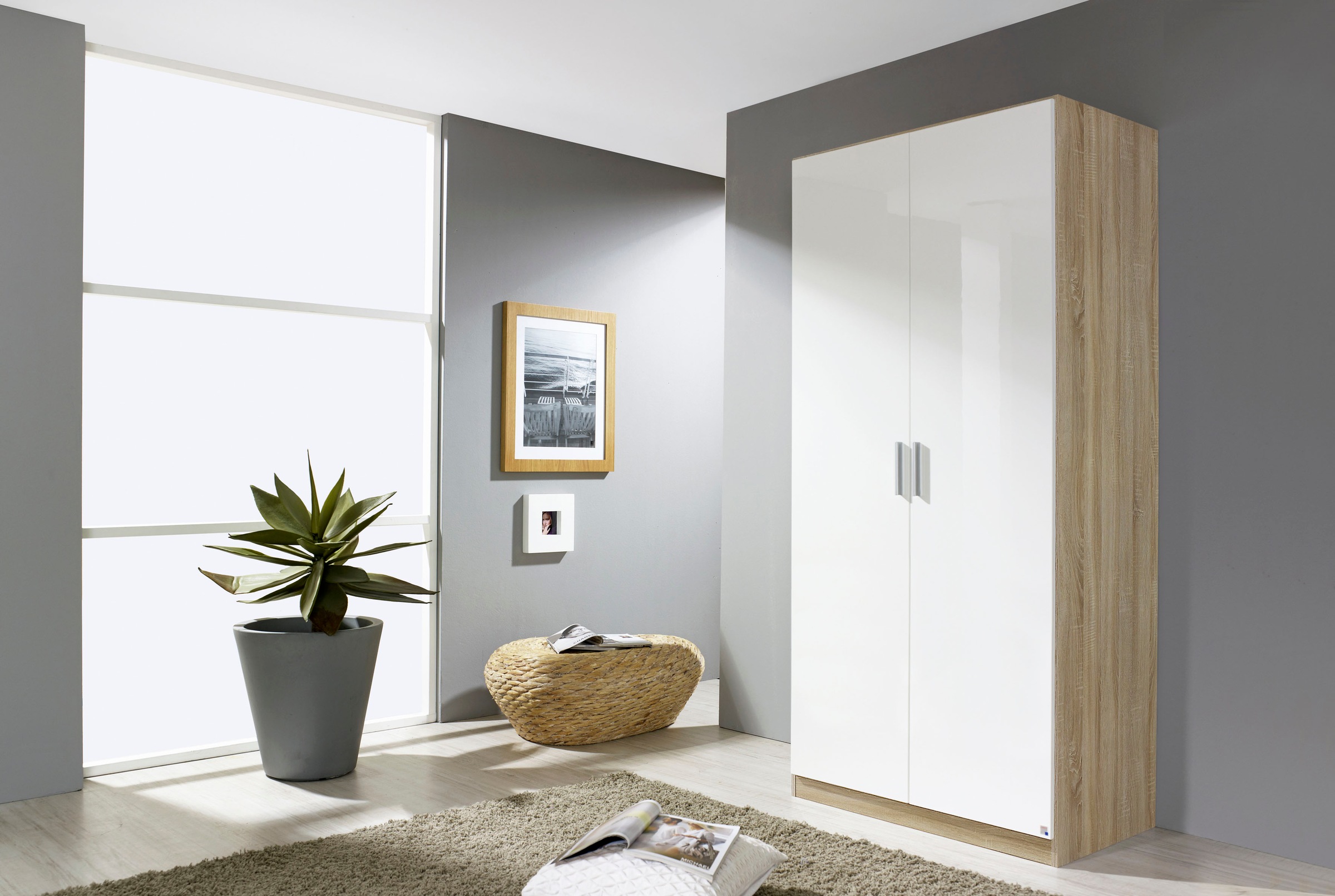 rauch Drehtürenschrank »Kleiderschrank Schrank Garderobe Schlafzimmerschrank CELLE«, in 4 Breiten und 2 Höhen, optional mit Schubkästen MADE IN GERMANY