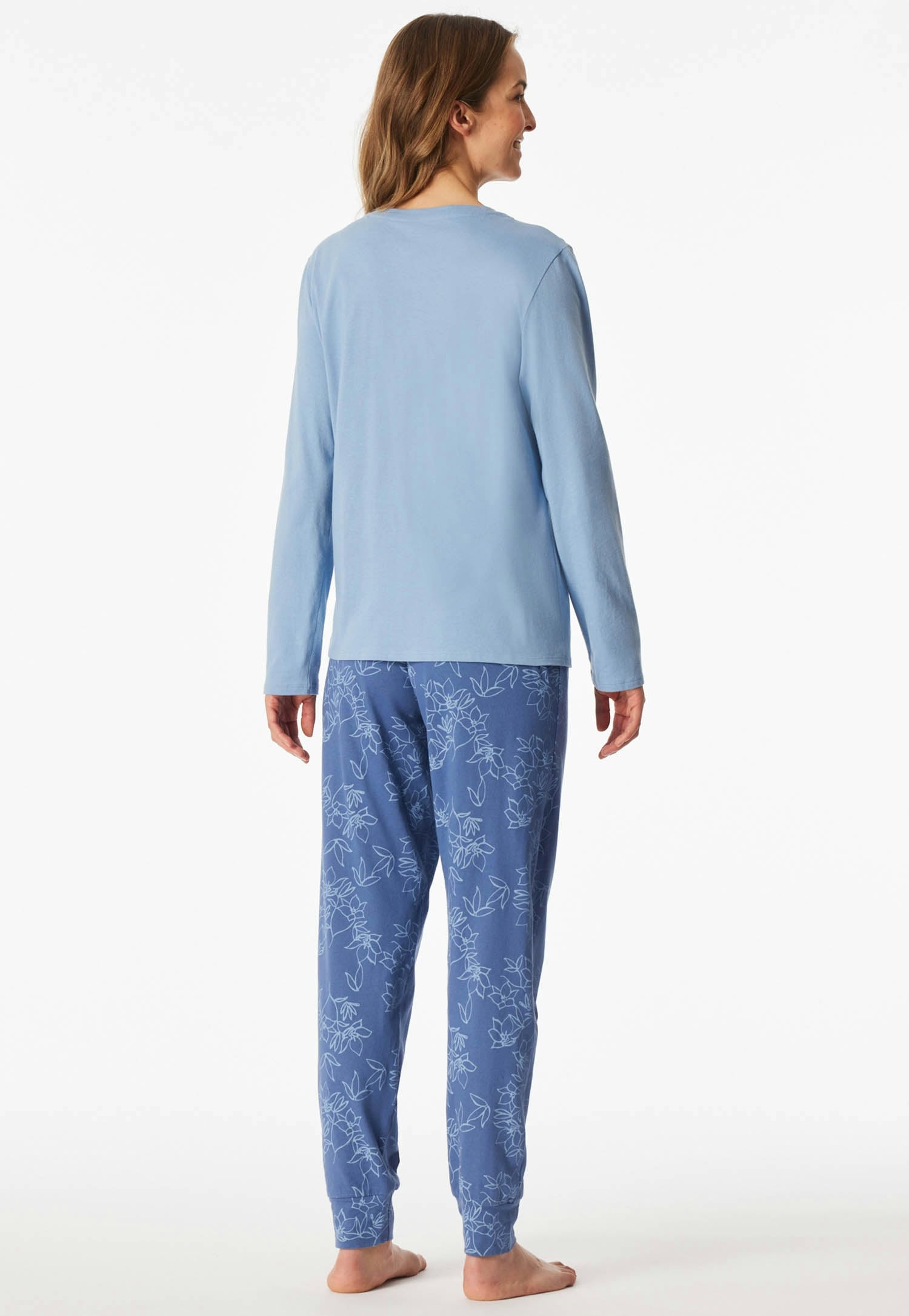 uncover by SCHIESSER Schlafanzug »Uncover Nightwear« 2 tlg. Baumwolle, Single Jersey-Qulität, langärmelig, bequem, atmungsaktiv