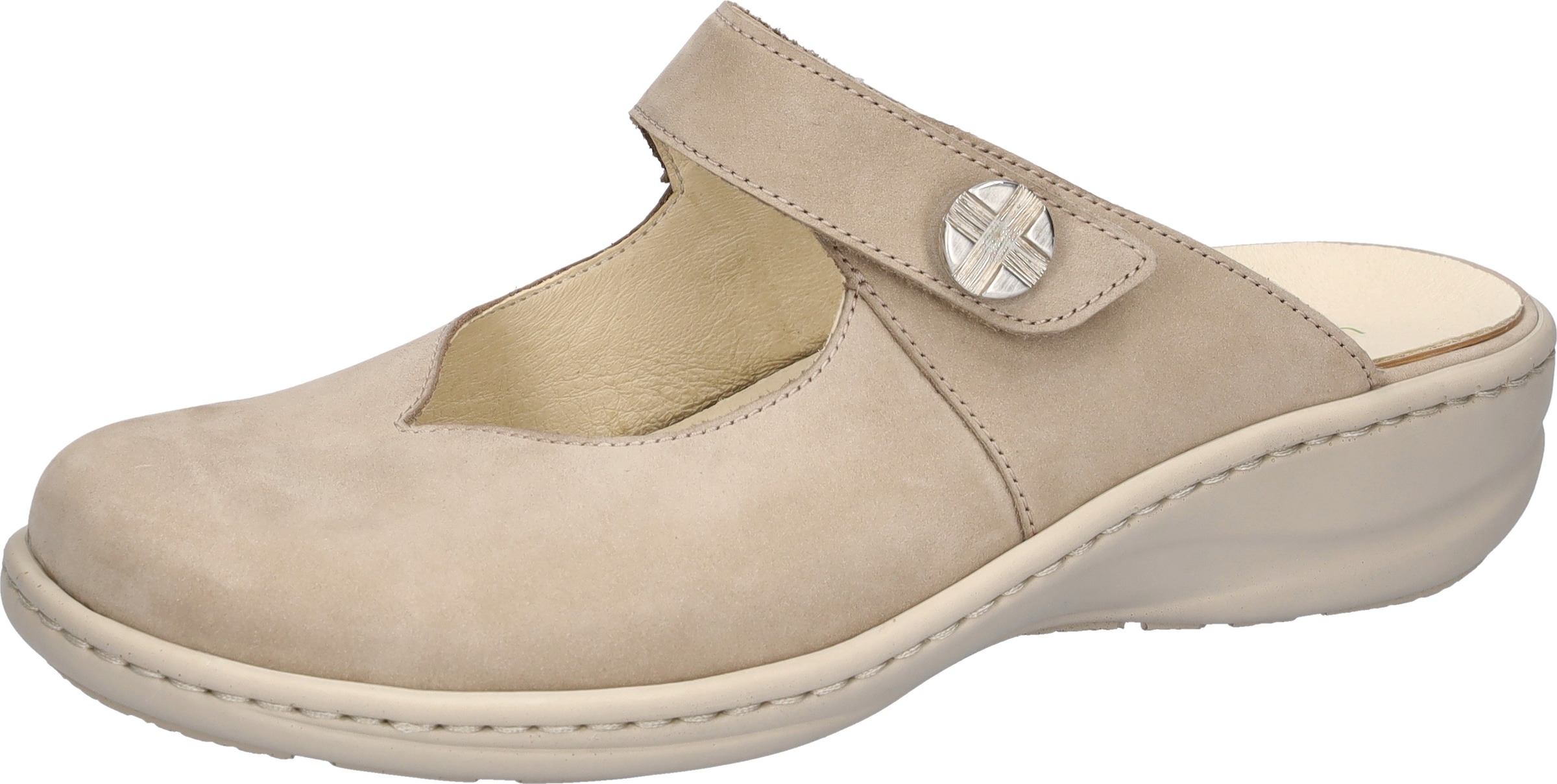 Waldläufer Clog »HERIA«  Hausschuh, Sommerschuh, Klettschuh in Komfortweite H (= sehr weit)