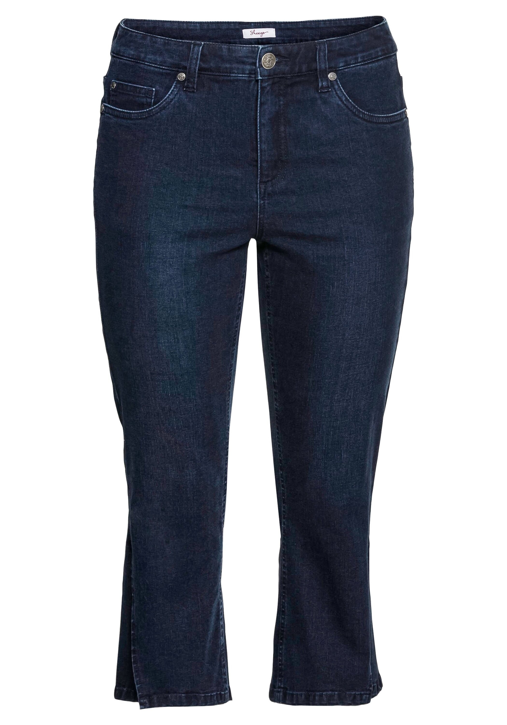 Sheego Bootcut-Jeans »Jeans in 7/8-Länge mit hoch geschlitztem Saum«