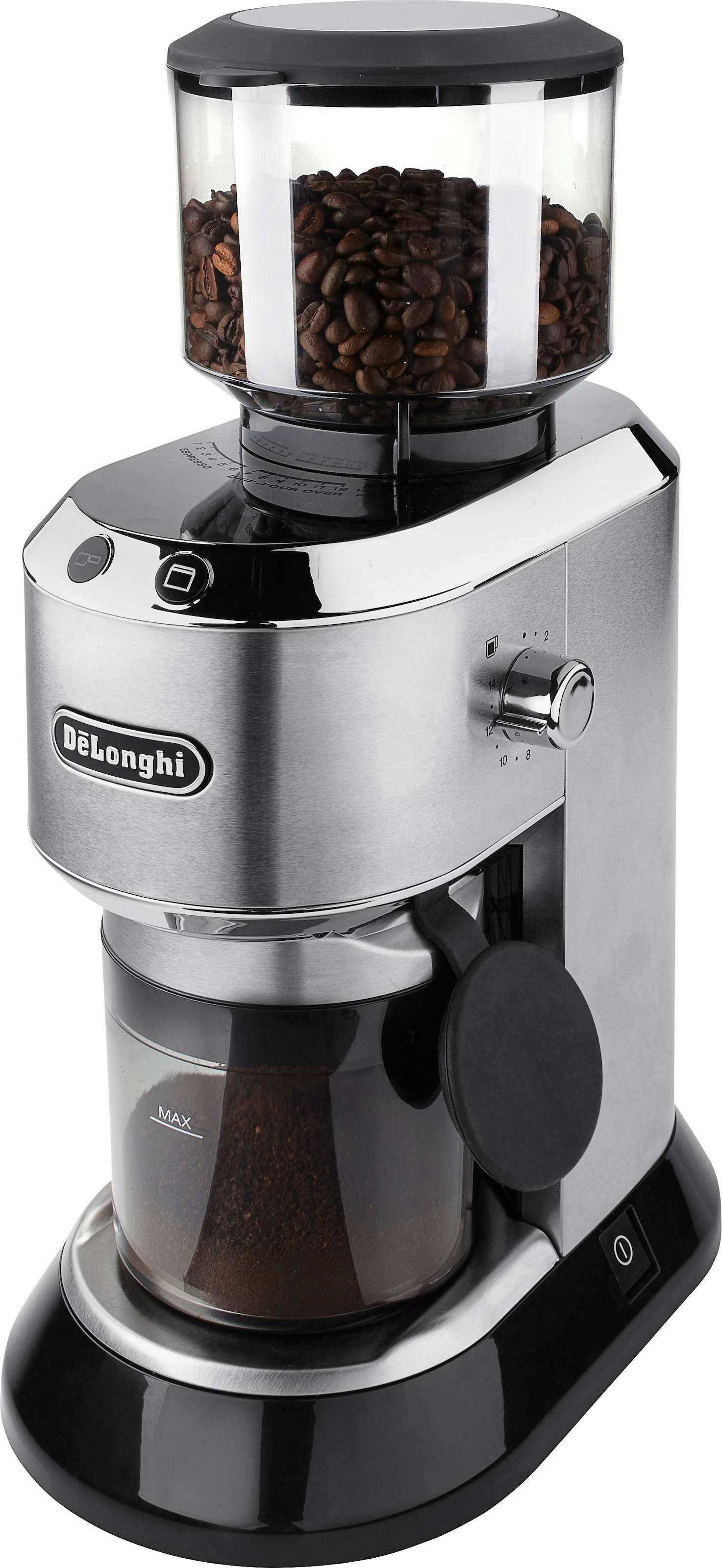 De'Longhi Kaffeemühle »Dedica KG520.M«, 150 W, Kegelmahlwerk, 350 g Bohnenbehälter, inkl. Siebträgeradapter