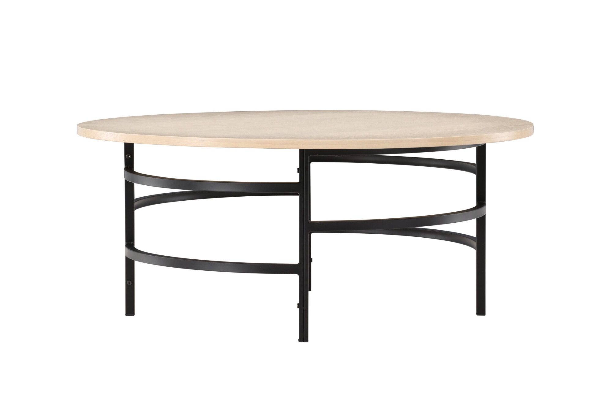 Venture Home Couchtisch »Copenhagen, runder Couchtisch Ø 100 cm in skandinavischer Eleganz« Sofatisch, MDF, Metallbeine, rund, abgerundet, modern