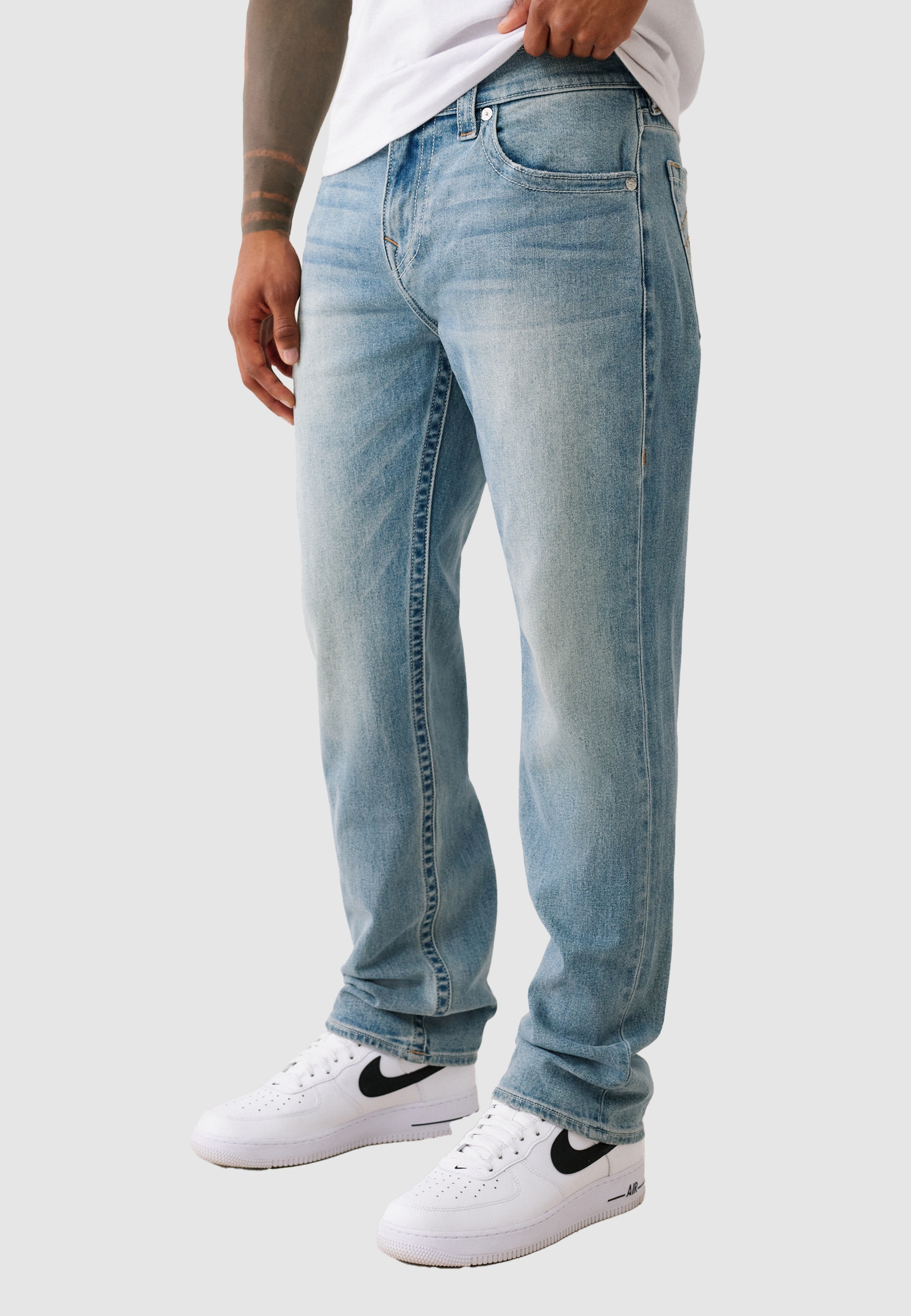 True Religion Tapered-fit-Jeans »GENO SN NO FLAP 32 IN« Baumwollmischung, relaxed fit