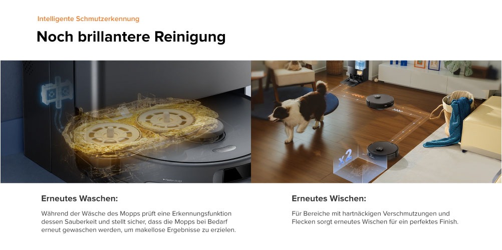 Roborock Saugroboter »Roborock Qrevo Edge 5V1 mit Wischfunktion, virtuelle Sperrzonen,« intellig. Software, präzise Raumzuordnung, individ. Reinigungspläne