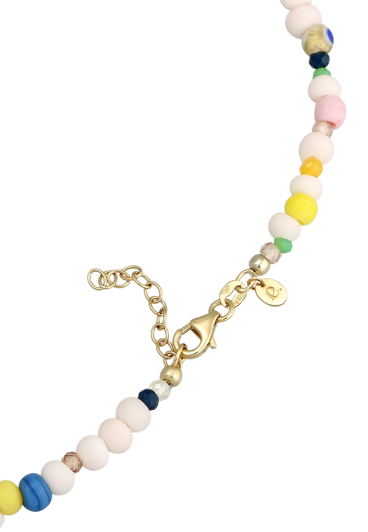 Elli Premium Choker »Halskette Choker Kette Bead Perlen Bunt Sommermix 925 Silber«