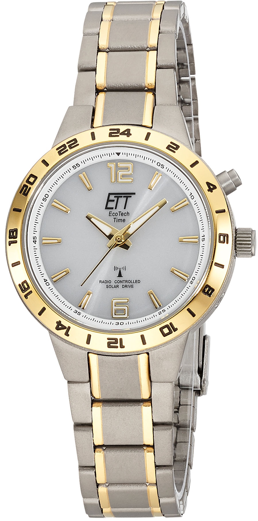 ETT Funkuhr »Titan Basic, ELT-11449-11M«, Armbanduhr, Damenuhr, Solar