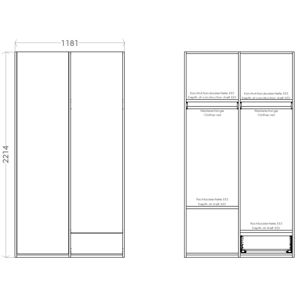 Müller SMALL LIVING Kleiderschrank »Modular Plus Variante 2«