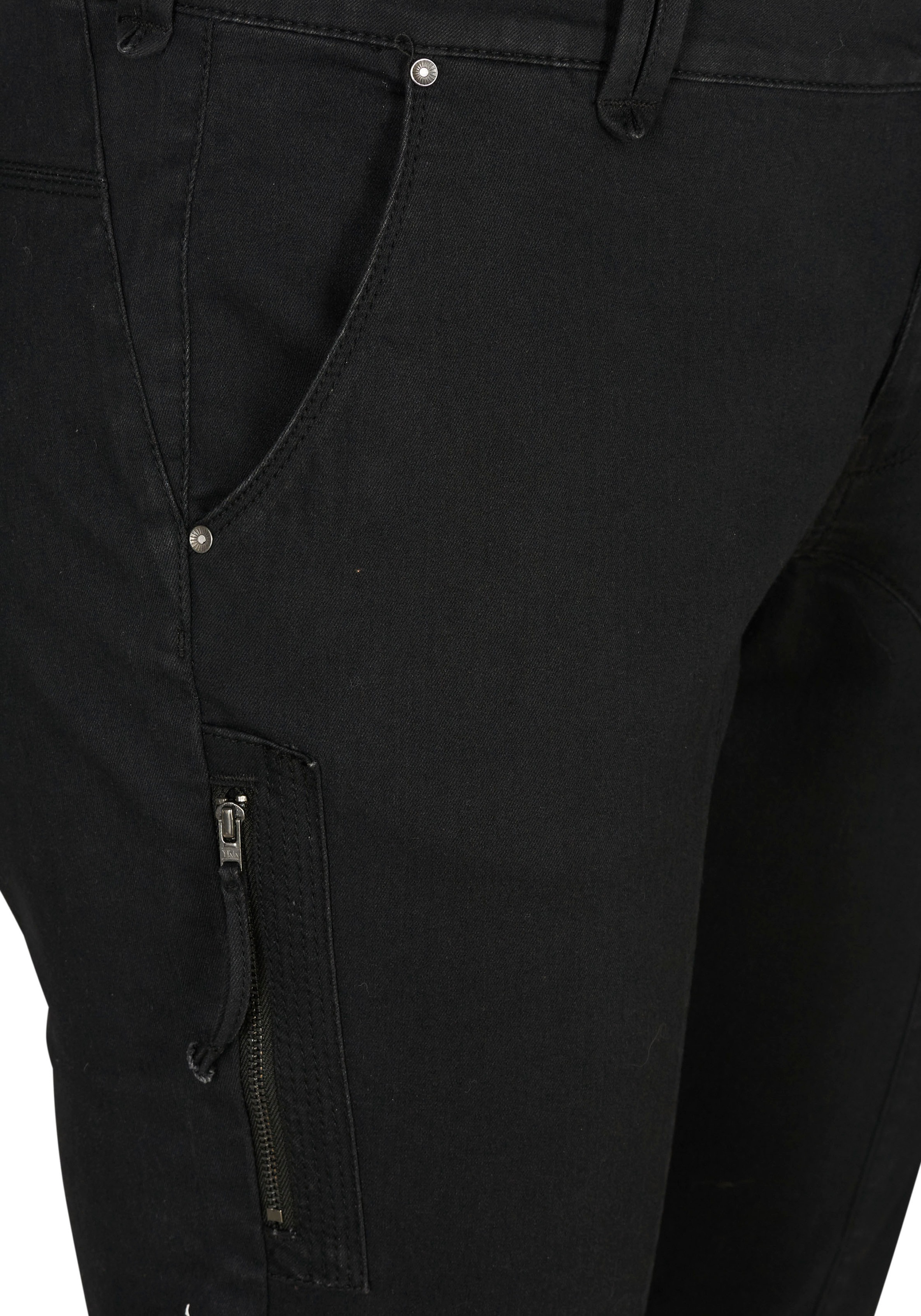 Zizzi Caprijeans, mit Gummizug-Raffung am Beinabschluß
