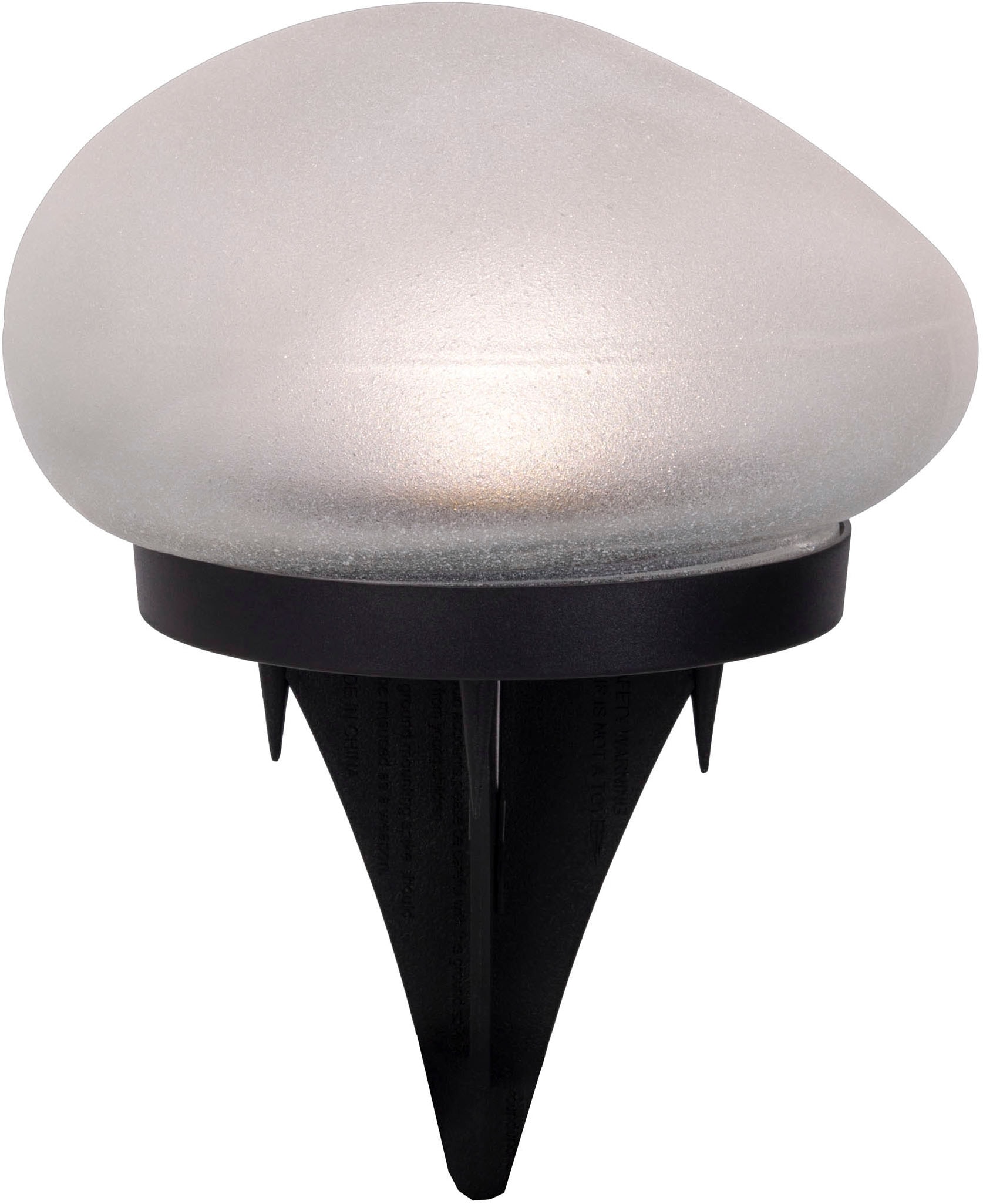 näve LED Solarleuchte »Guri« LED-Modul 2 Stk. Warmweiß 2er Set Dekoerdspieß, transparent/schwarz, Glassteinoptik, warmweiß