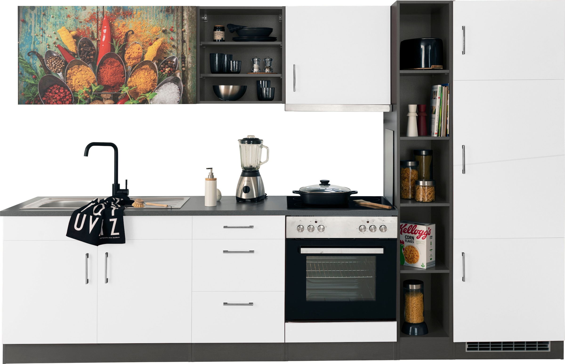 HELD MÖBEL Küchenzeile »Paris«, mit E-Geräten, Breite 300 cm bestellen im  OTTO Online Shop
