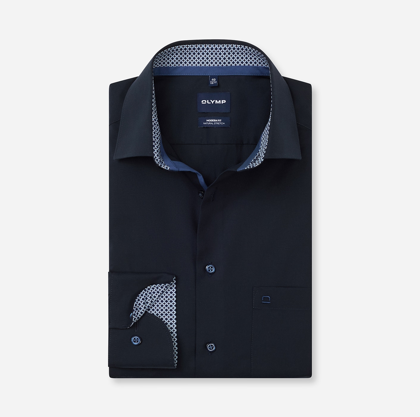 OLYMP Langarmhemd »Luxor« Businesshemd, New-Kentkragen, Modern Fit