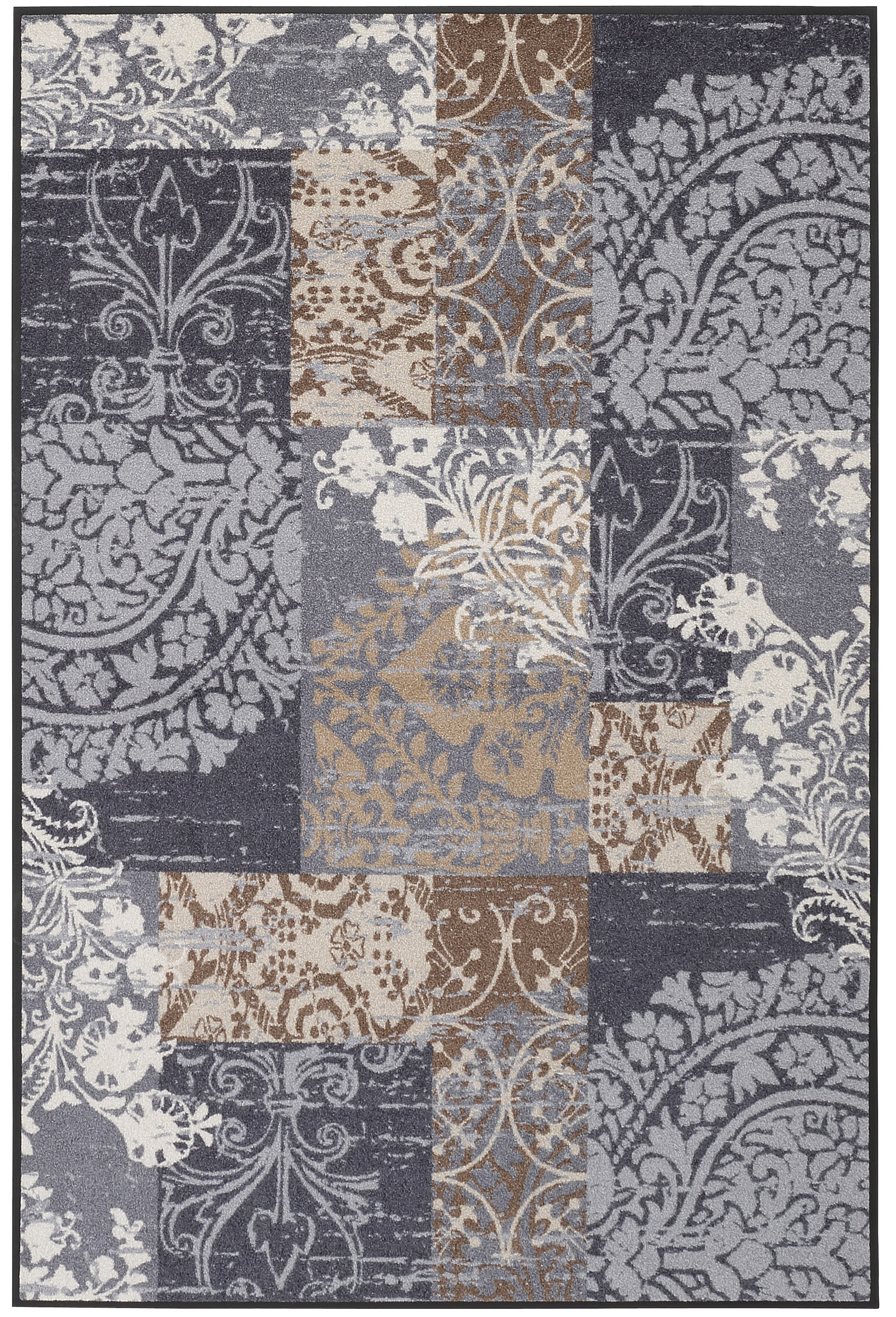 wash+dry by Kleen-Tex Läufer »Armonia«, rechteckig, 7 mm Höhe, Schmutzfangläufer, Patchwork Design, Ornamente, rutschhemmend