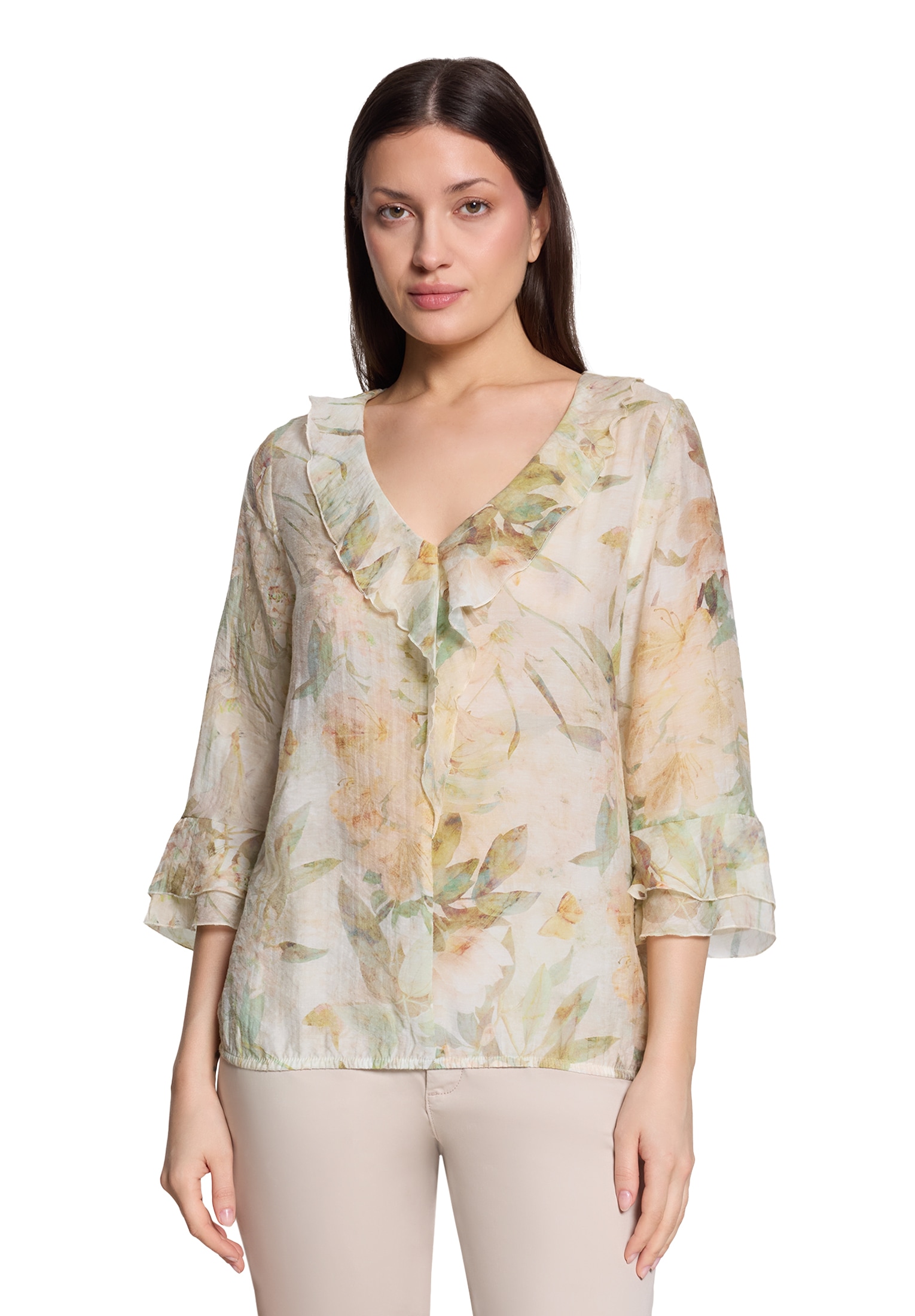 Cartoon Rüschenbluse »Rüschenbluse mit 3/4 Arm«