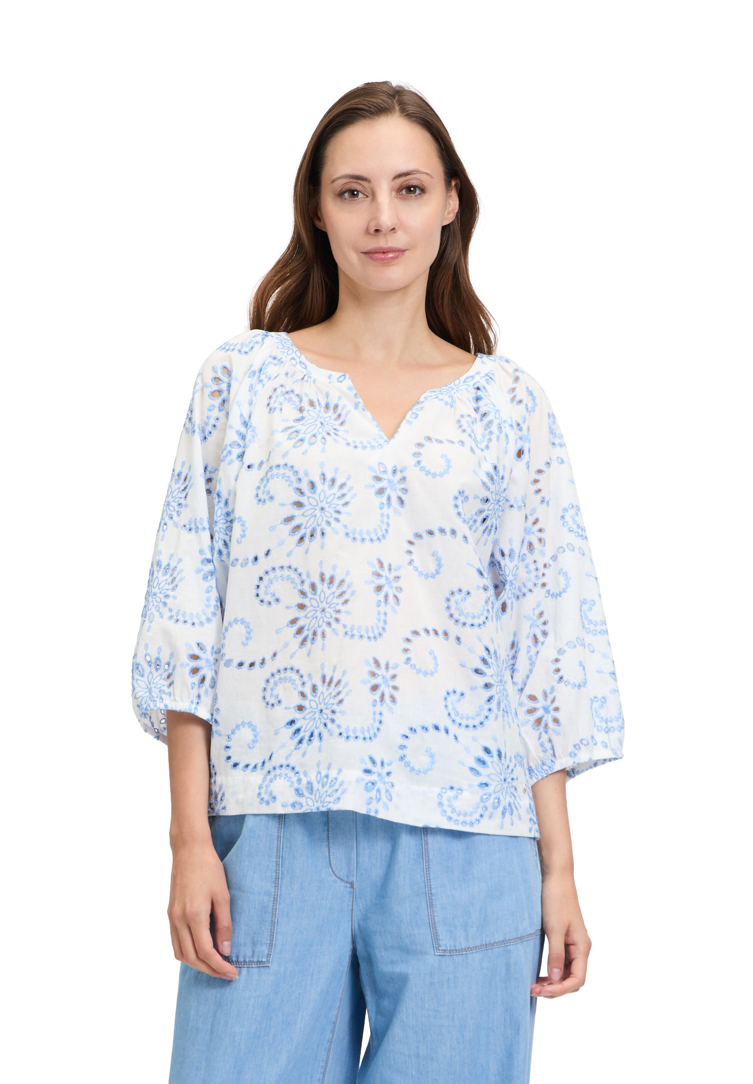 Betty&Co Schlupfbluse »Schlupfbluse mit Stickerei«