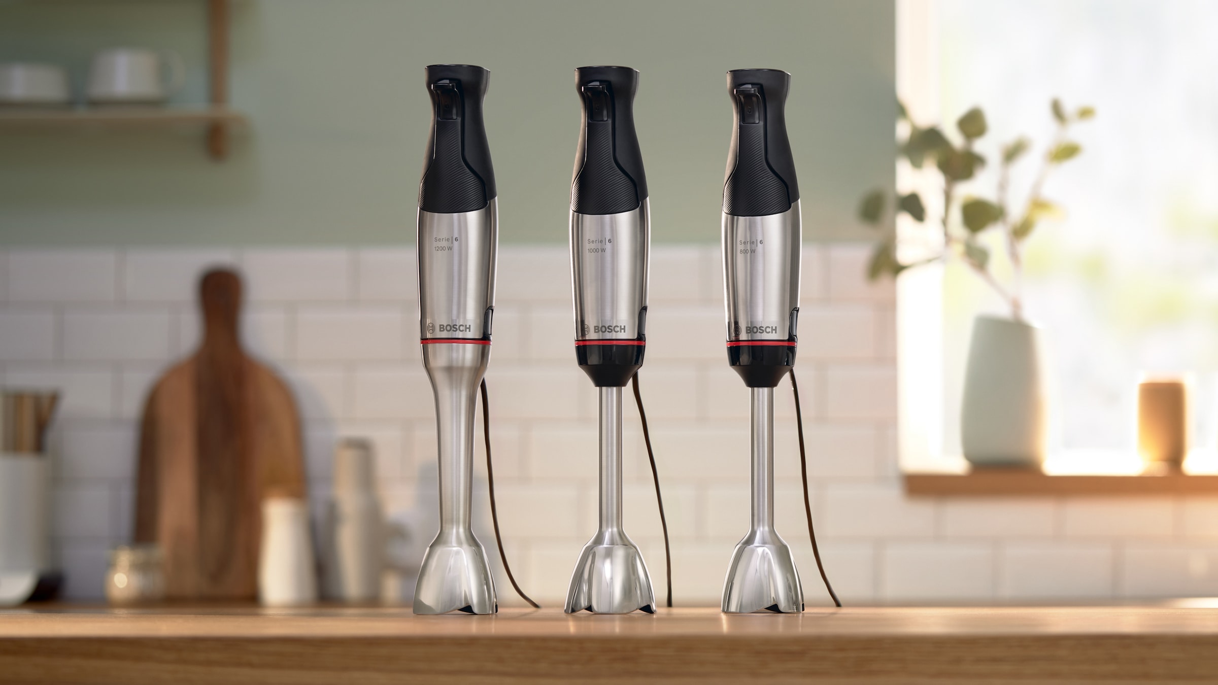 BOSCH Stabmixer »ErgoMaster Serie 6 MSM6M652, Zerkleinerer, Mixer, Schneebesen, Edelst.«, 1000 W, Mixbecher, Metallkuplung, Luftkühlung, 10 Jahre Motorgarantie