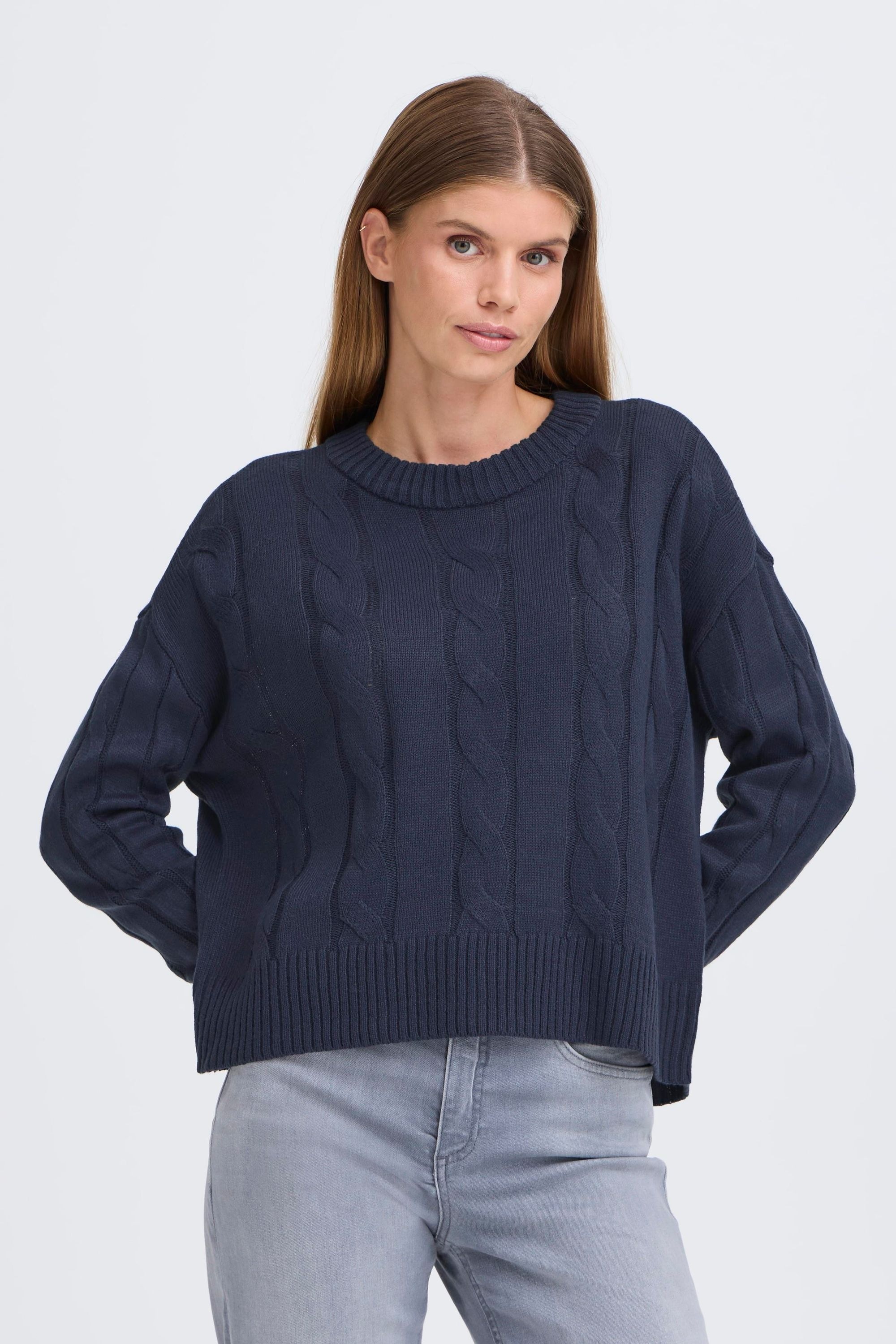 OXMO Strickfleece-Pullover »Strickpullover OXFKIMNI«