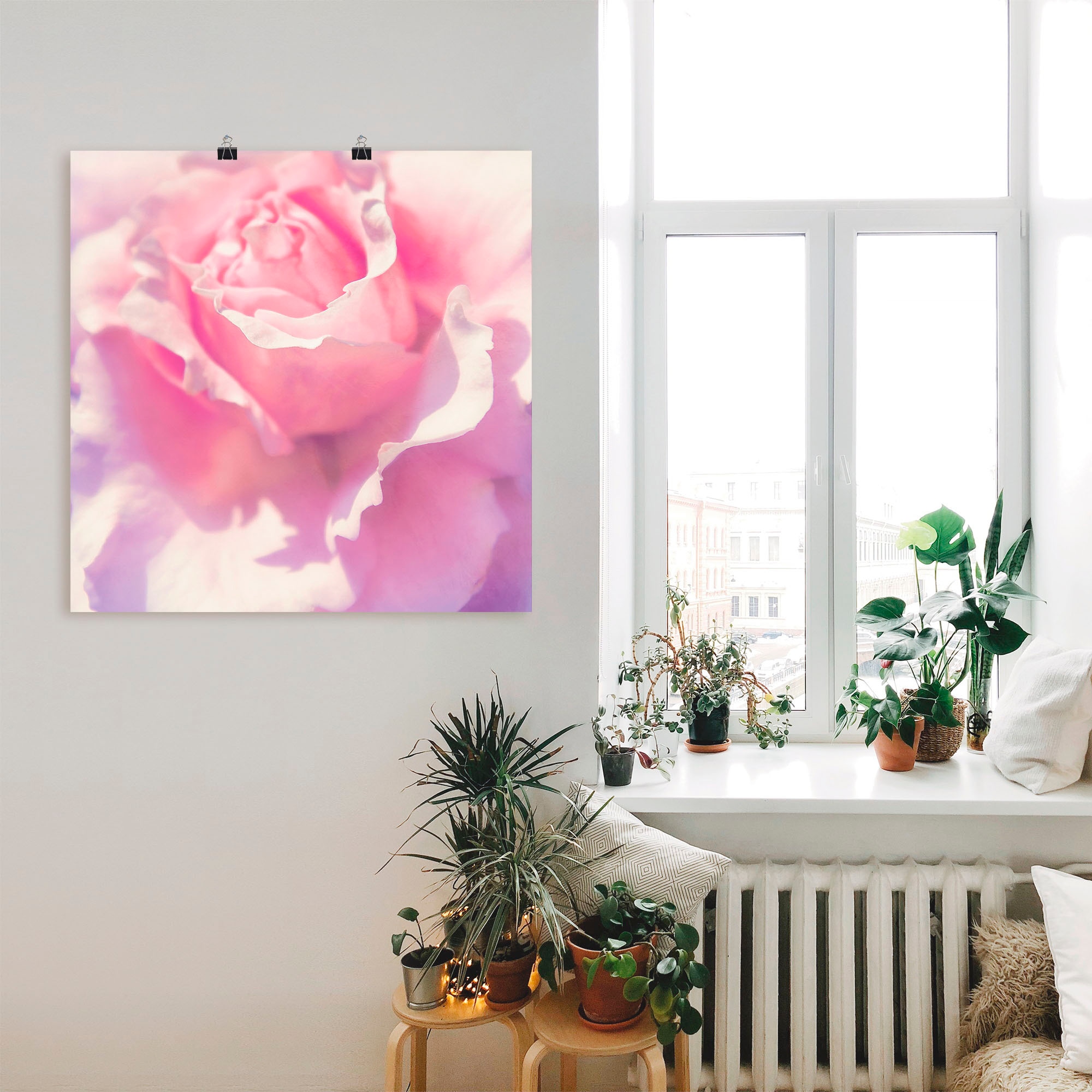 Deko-Licht LED pink 20 cm - Motiv Pusteblume - Leben ist nicht einfach