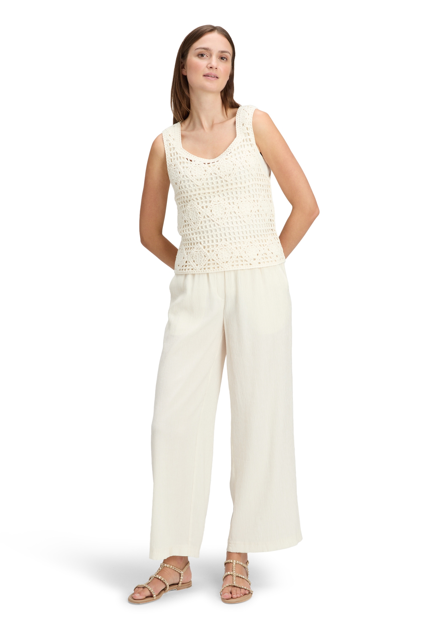 Betty&Co Stricktop »Strick-Top mit Lochmuster«