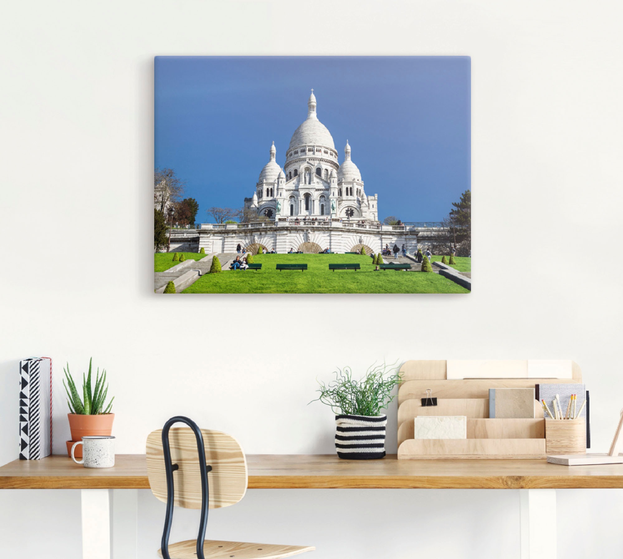 Artland Leinwandbild »Paris Sacre Coeur« Gebäude 1 Stk. tlg. auf Holzrahmen gespannt