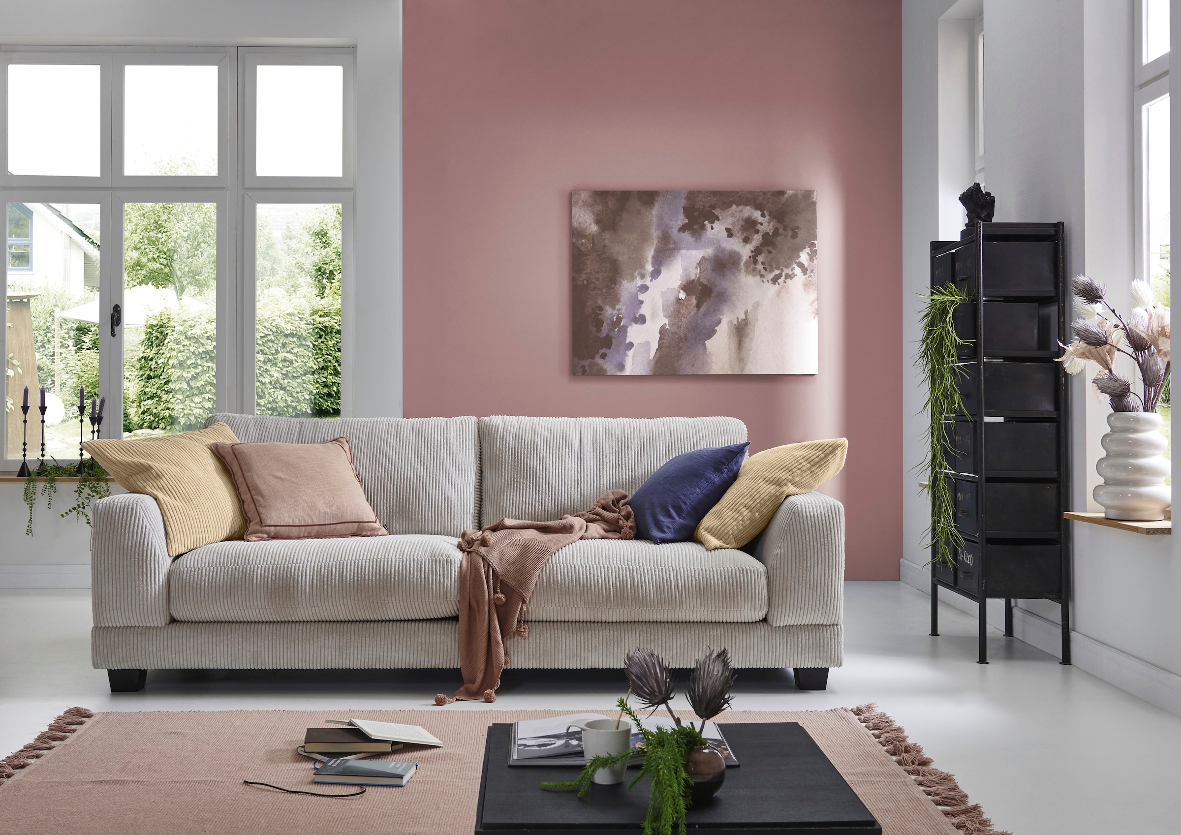 Home affaire 3-Sitzer »Parennes«, mit attraktivem Cord-Stoff, mit Kaltschaum