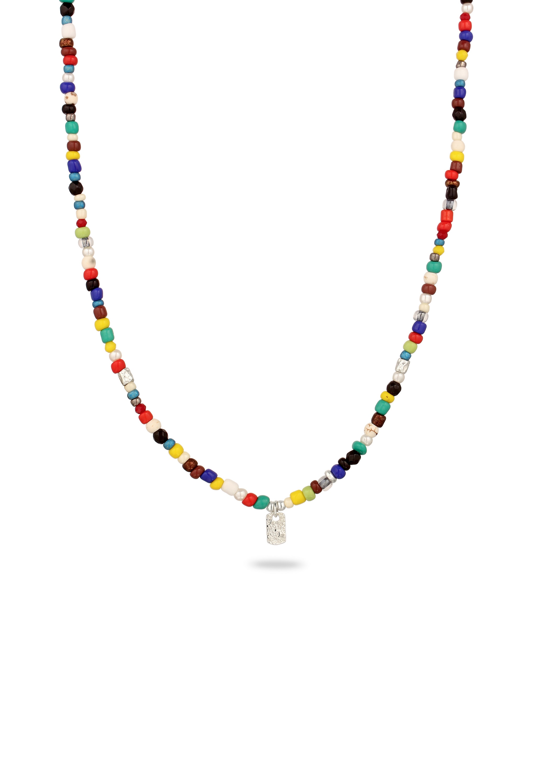 Kuzzoi Kette mit Anhänger »Halskette Tag Anhänger Synthetischer Achat Synthetischer Howlite Schwarz 925 Sterling Silber«