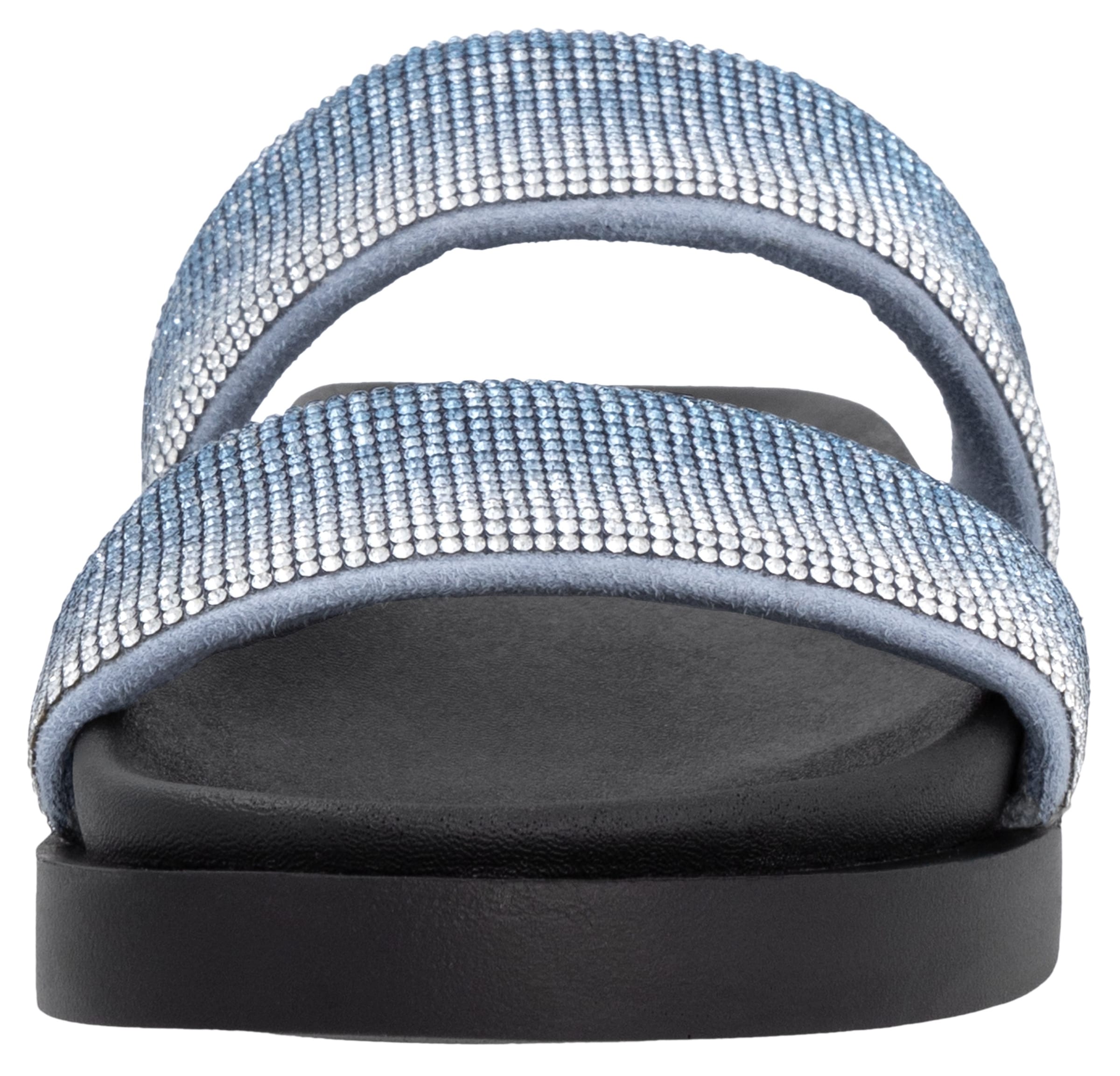 RIEKER Sport Pantolette, Sommerschuh, Strandschuh, Schlappen, Poolslides im Glitzer-Look