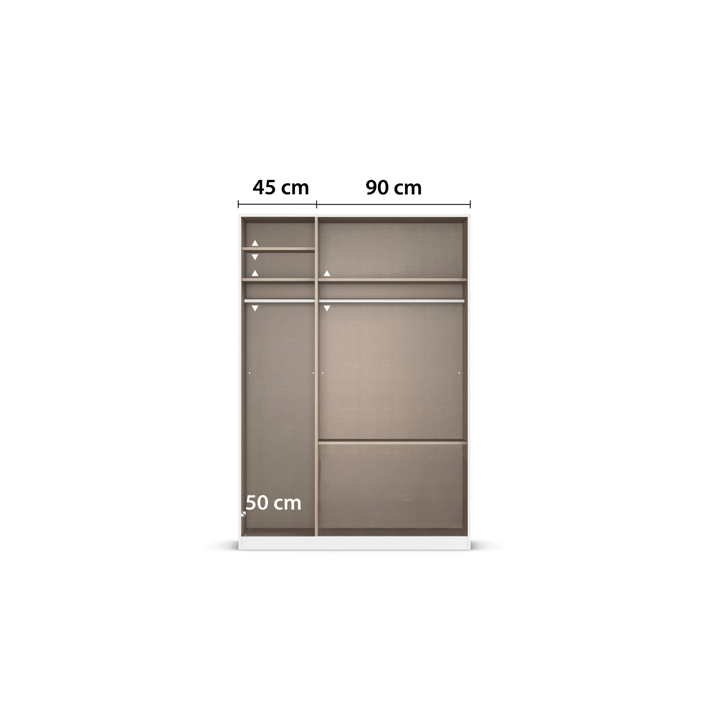 rauch Kleiderschrank »Drehtürenschrank Schrank Garderobe Wäscheschrank Schlafzimmer AVOLA«, (in 3 verschiedenen Ausstattungen BASIC/CLASSIC/PREMIUM), mit hochwertigen Stangengriffen aus Metall in Schwarz MADE IN GERMANY