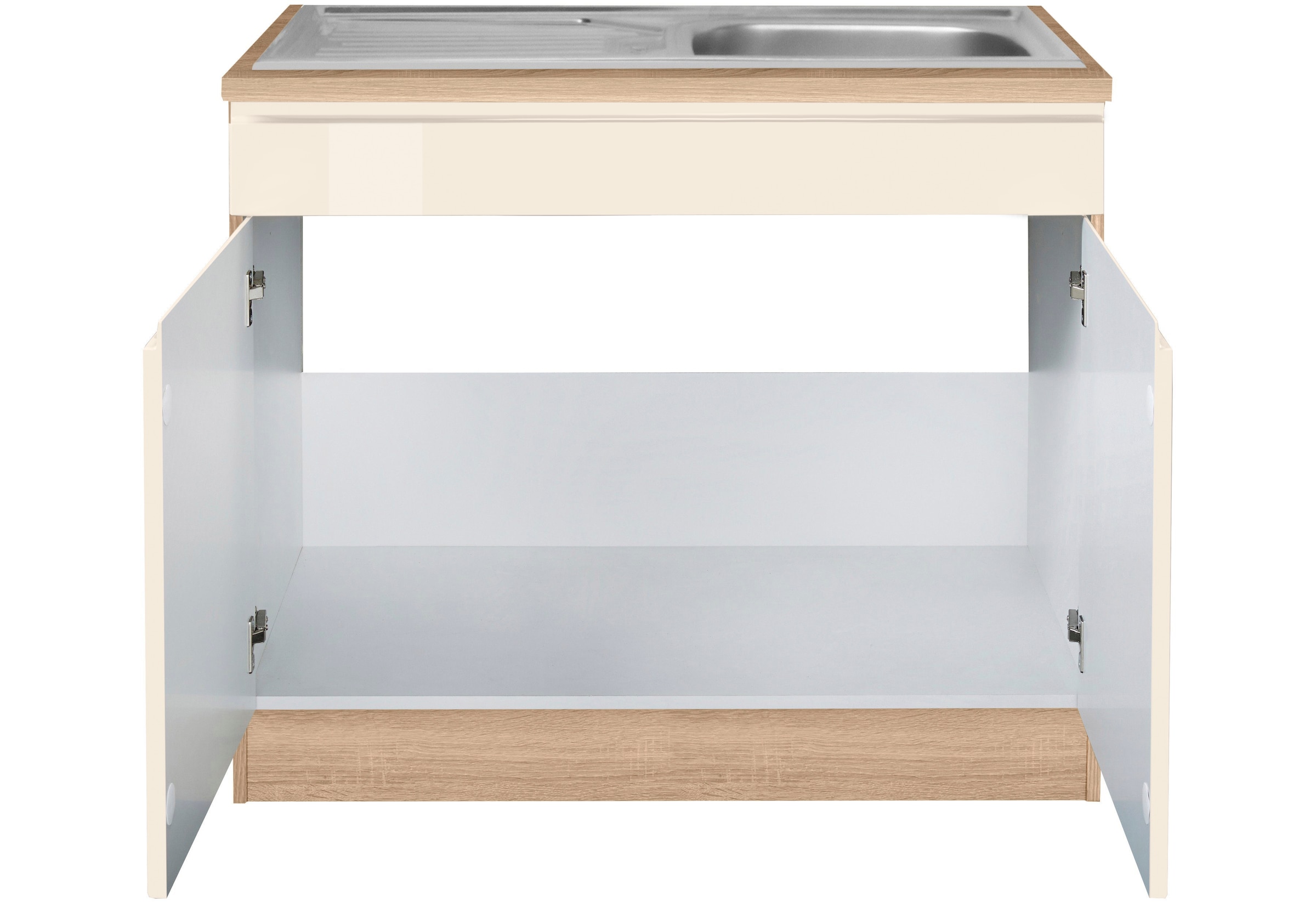 KOCHSTATION Spülenschrank »KS-Virginia«, 100 cm breit, inklusive Einbauspüle