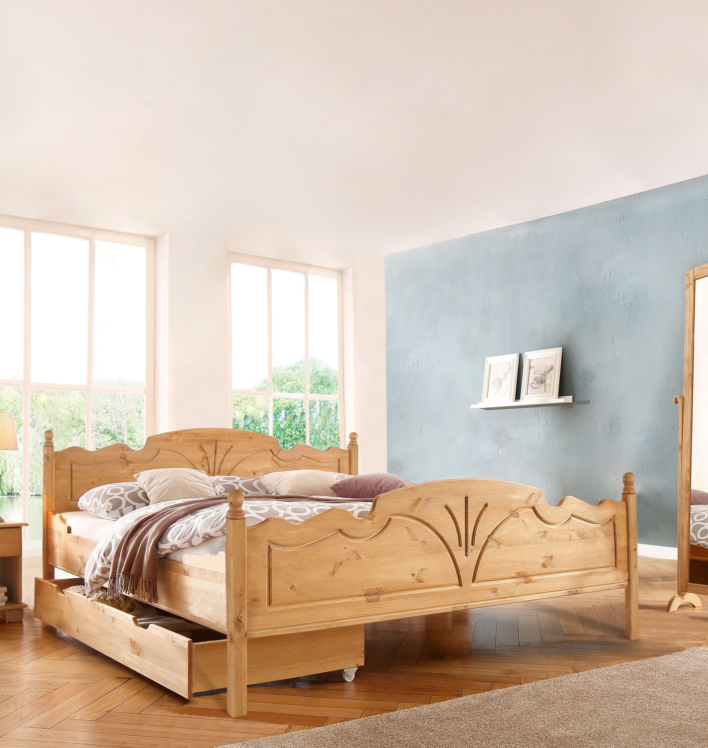 Home affaire Schubkasten »Melody«, aus massiver Kiefer, passend für das Bett Melody