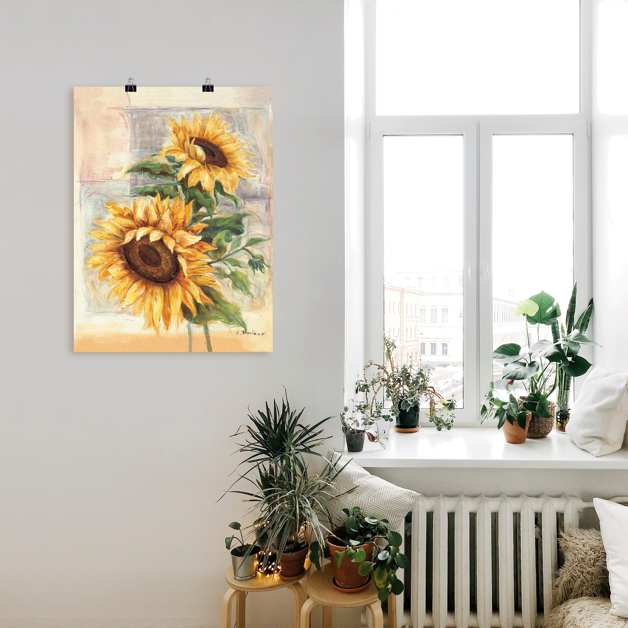 Artland Wandbild »Sonnenblumen II«, Blumen, (1 St.), als Alubild, Outdoorbild, Leinwandbild, Poster, Wandaufkleber