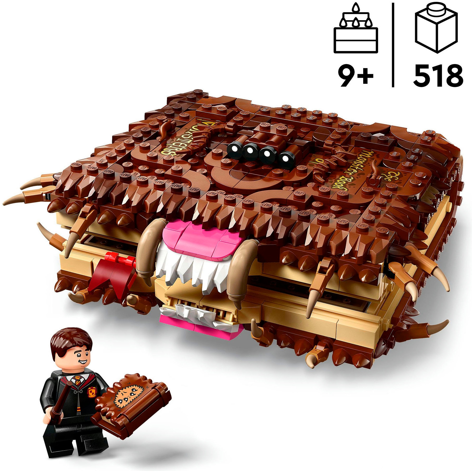 LEGO® Konstruktionsspielsteine »Beißendes Monsterbuch der Monster (76449), LEGO Harry Potter™«, (518 St.), Made in Europe